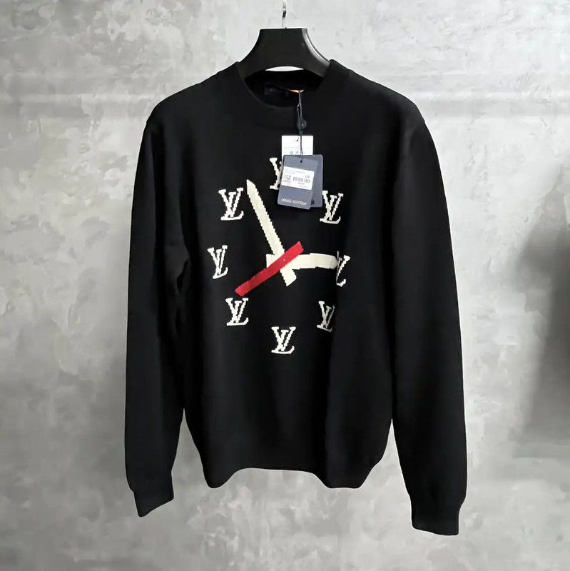 Louis Vuitton Louis Vuitton Black Wool Men's Knitted Sweater 0089 Size US L / EU 52-54 / 3 - 1 Thumbnail