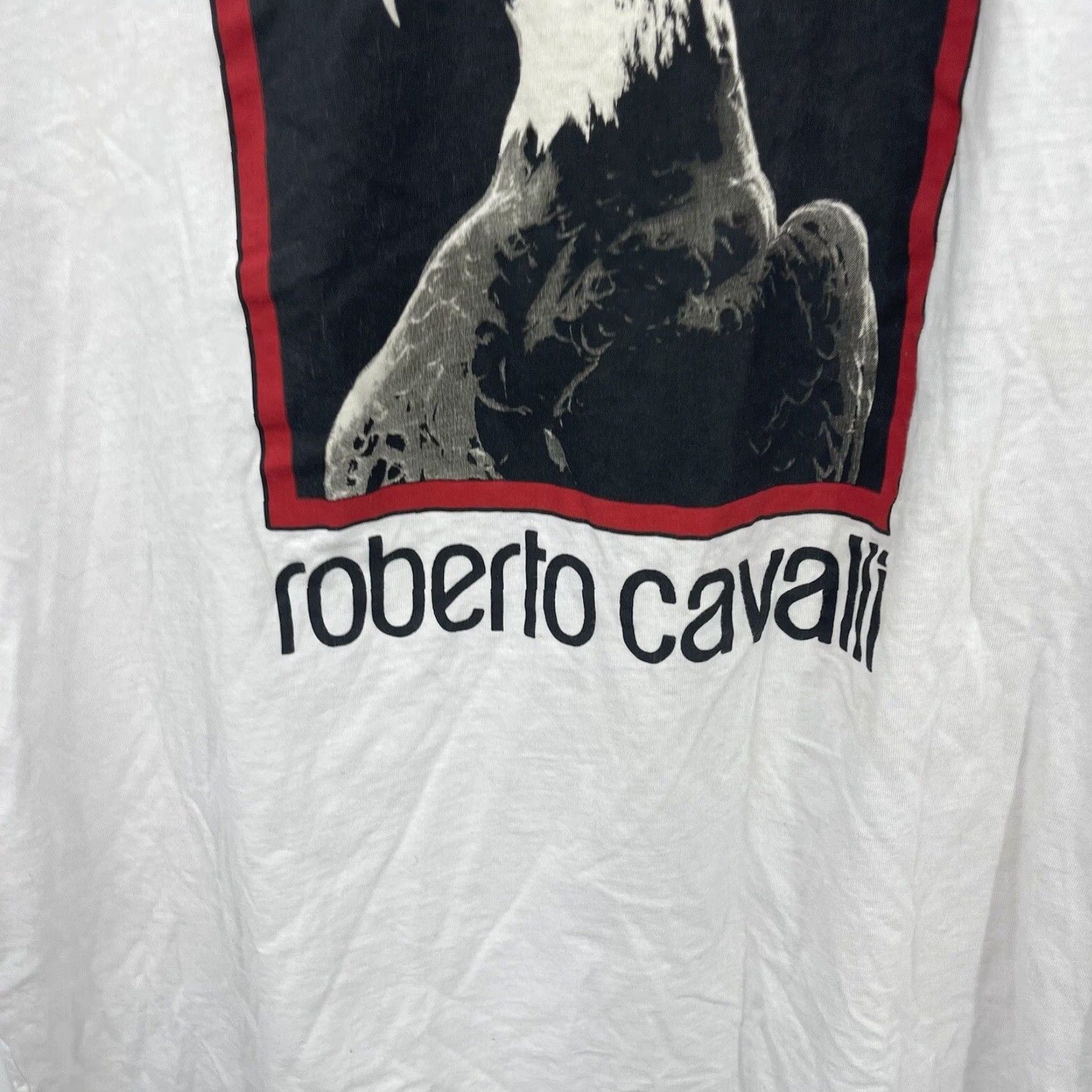 Roberto Cavalli Roberto Cavalli Eagle Graphic Print T-Shirt Men’s L Regular Fit White 100% Cotton Preppy Size US L / EU 52-54 / 3 - 6 Thumbnail