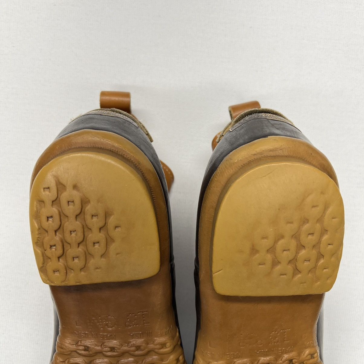 L.L. Bean × Vintage VTG LL Bean Duck Boots Brown Mid Lace Maine Hunting Outdoor Size US 13 / EU 46 - 14 Thumbnail