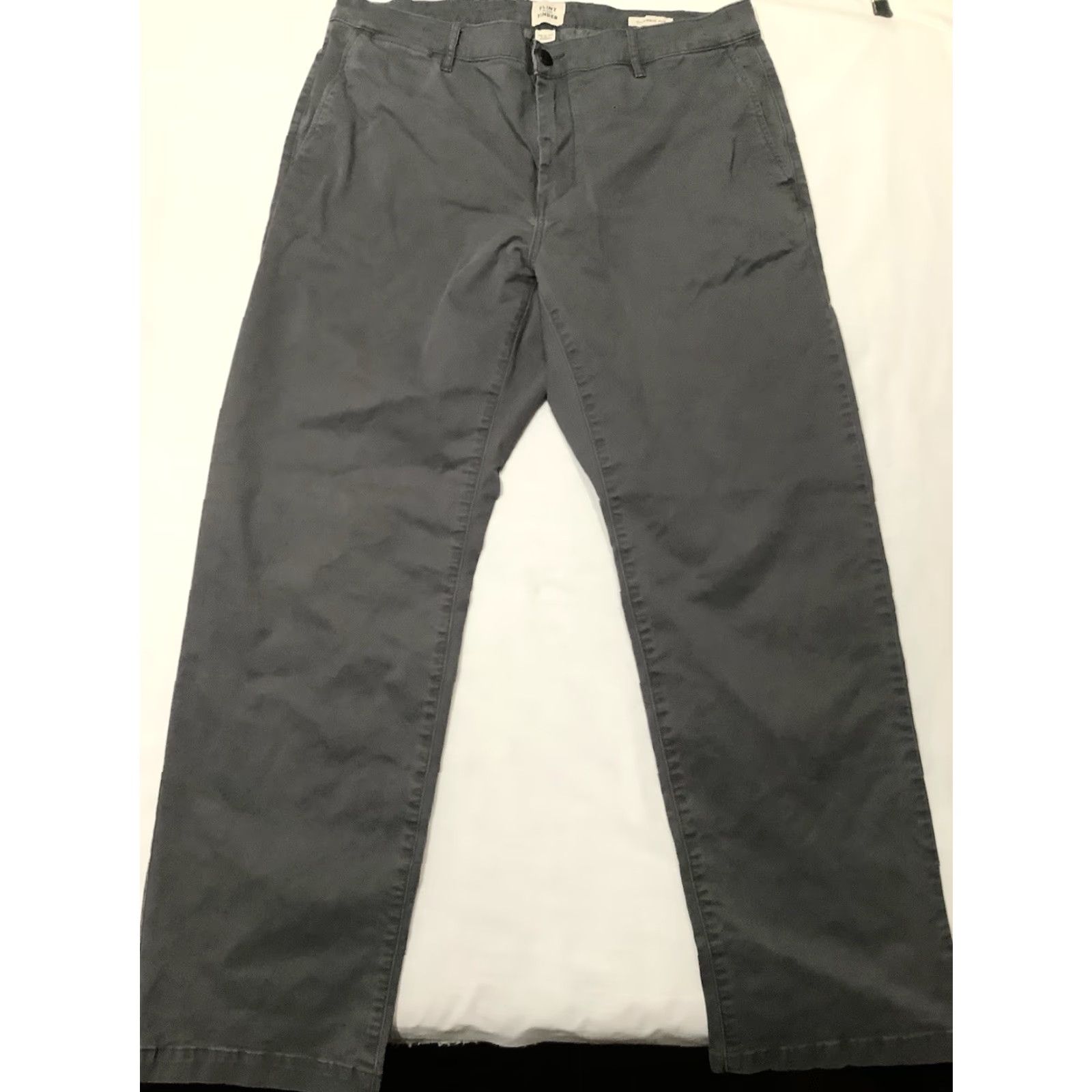 Flint And Tinder Flint and Tinder Pants Mens 36x31 Gray Straight Fit Chino Mid Rise Stretch Size US 36 / EU 52 - 2 Thumbnail