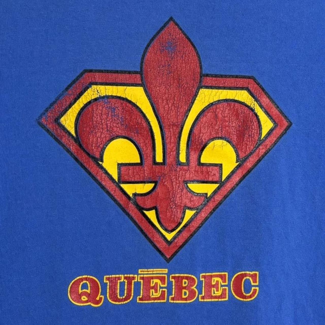 Vintage Vintage Superman Logo Québec Blue Graphic Tee - S Size US S / EU 44-46 / 1 - 2 Thumbnail