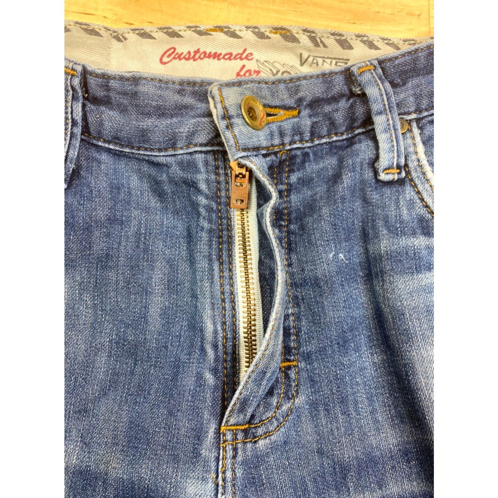 Vans Vans Jeans Mens 32x29 Blue Distressed 80s 90s Grunge Skateboard Casual Straight Jeans Distressed #8282 Size US 32 / EU 48 - 4 Thumbnail