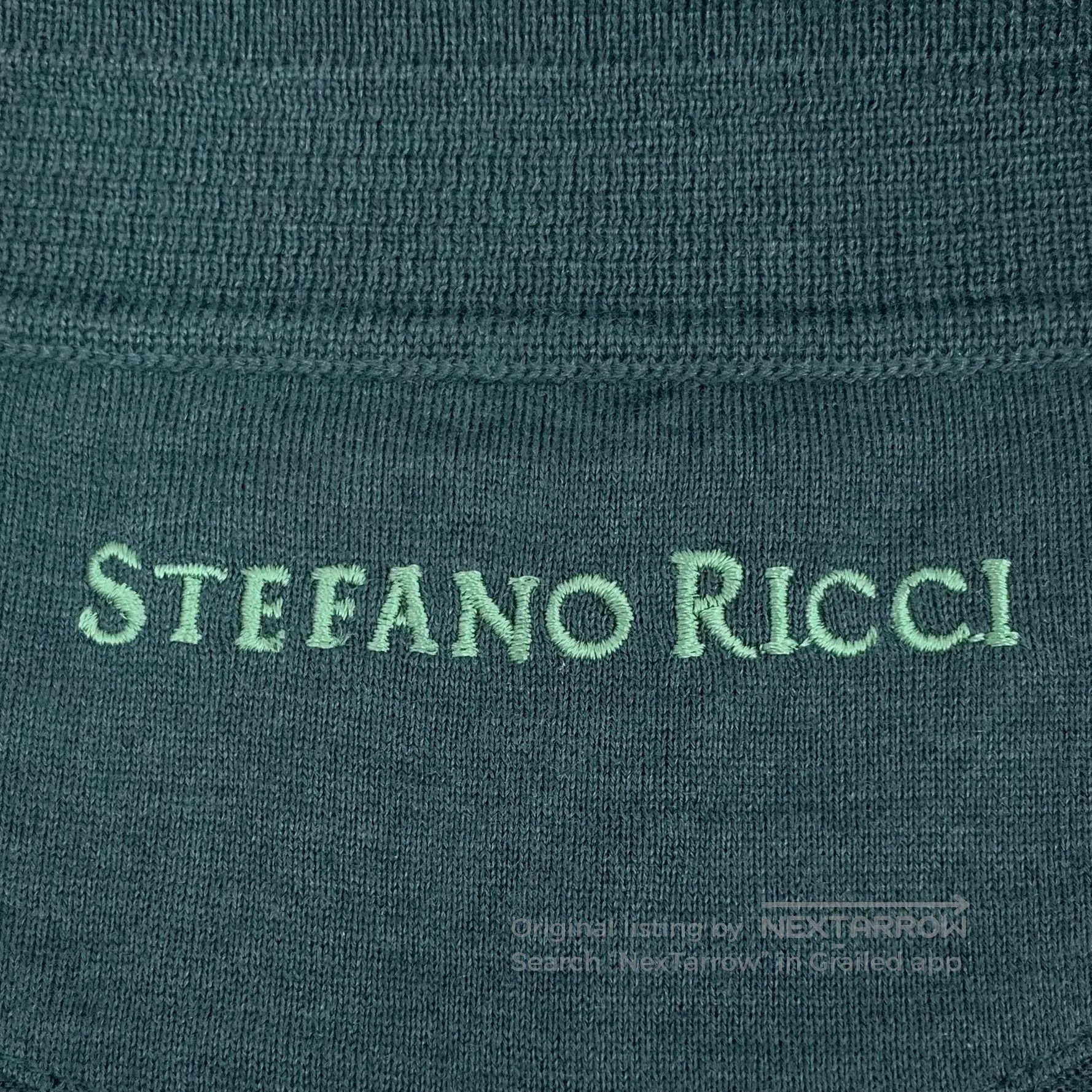 Stefano Ricci Stefano Ricci Dark green letter embroidery cashmere polo n Size US XXL / EU 58 / 5 - 5 Thumbnail