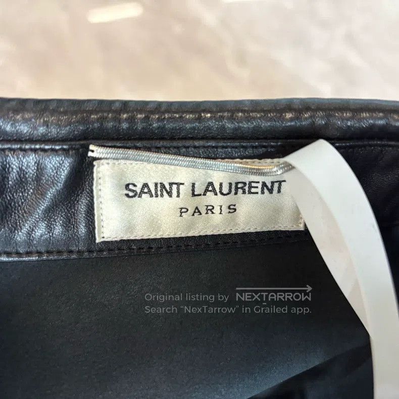 Saint Laurent Paris Saint Laurent Paris Black Leather Jacket Size XXS / US 00 / IT 34 - 6 Thumbnail