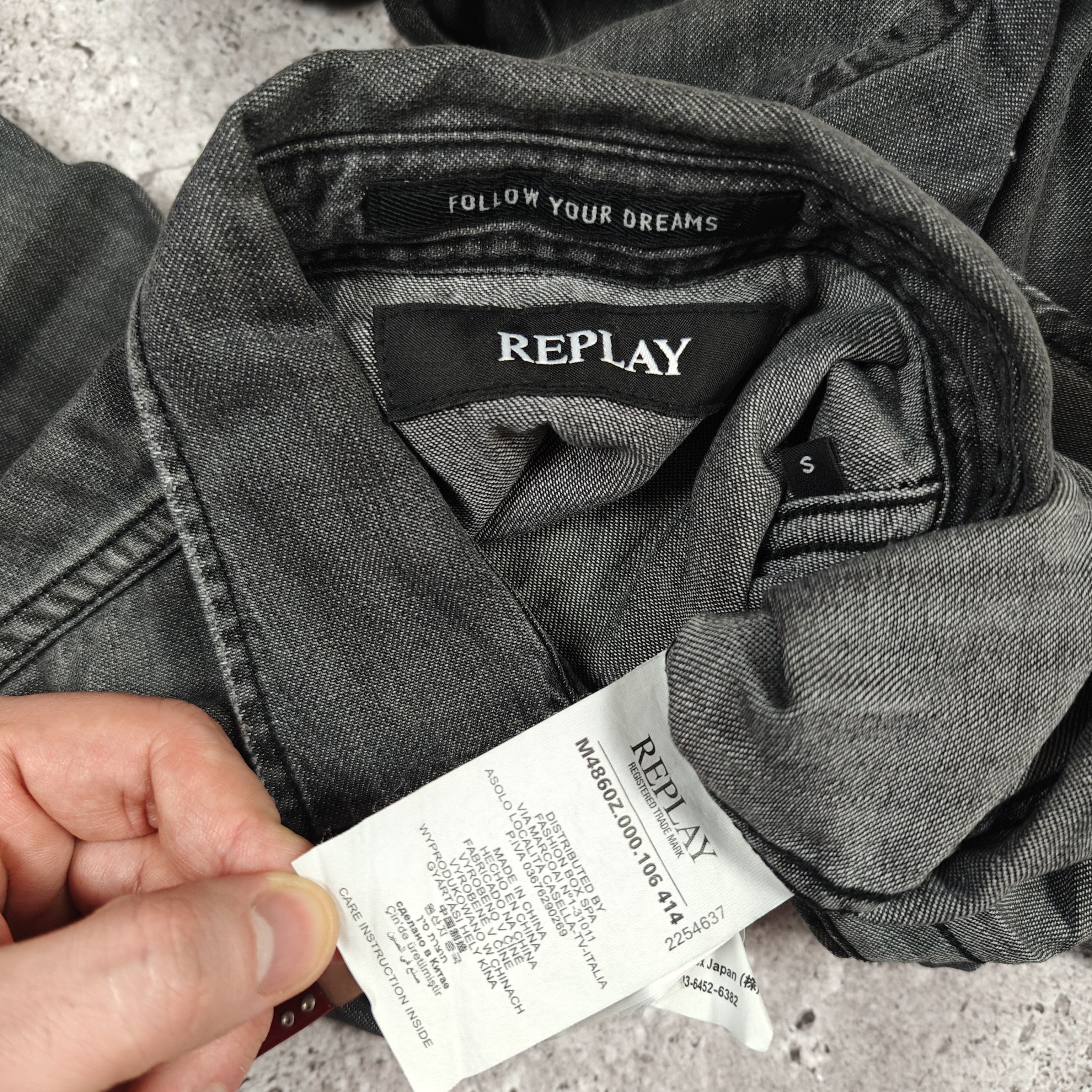 Replay Replay Gray Denim Shirt size S Size US S / EU 44-46 / 1 - 7 Thumbnail