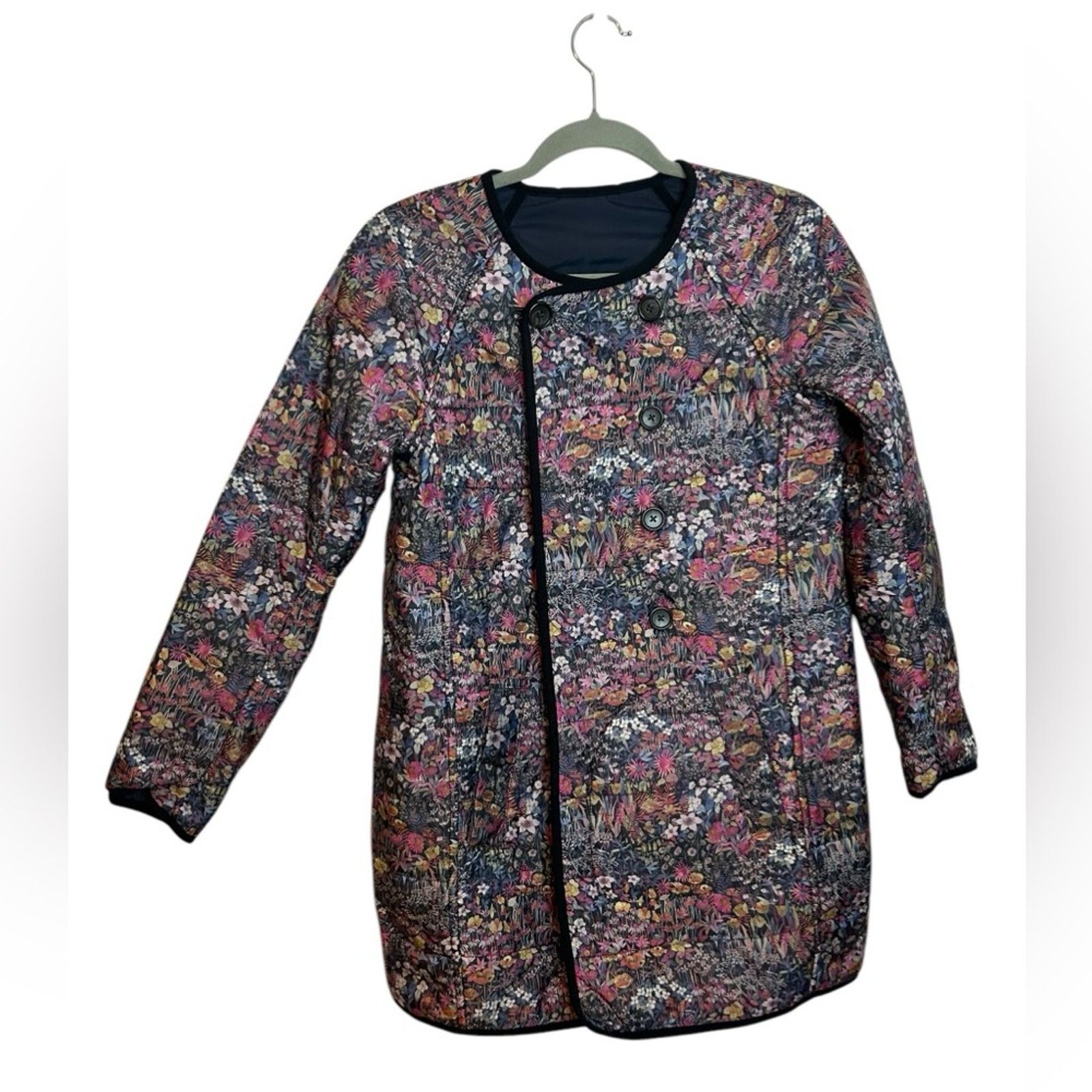 J.Crew J.Crew Reversible Floral Liberty Fabric Quilted Jacket Size XXS / US 00 / IT 34 - 1 Thumbnail