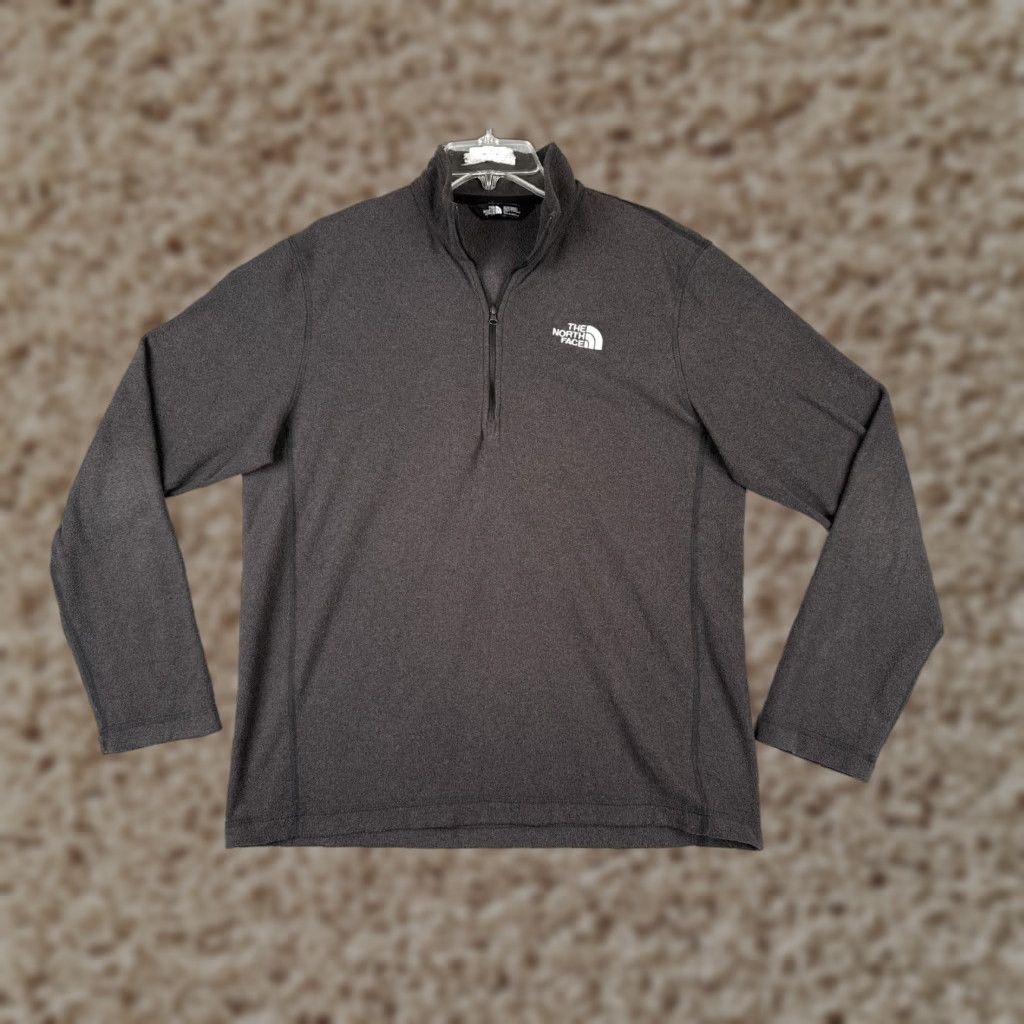 The North Face The North Face Sweater Mens Small Gray Fleece 1/4 Zip 100% Polyester Pullover Size US S / EU 44-46 / 1 - 1 Thumbnail