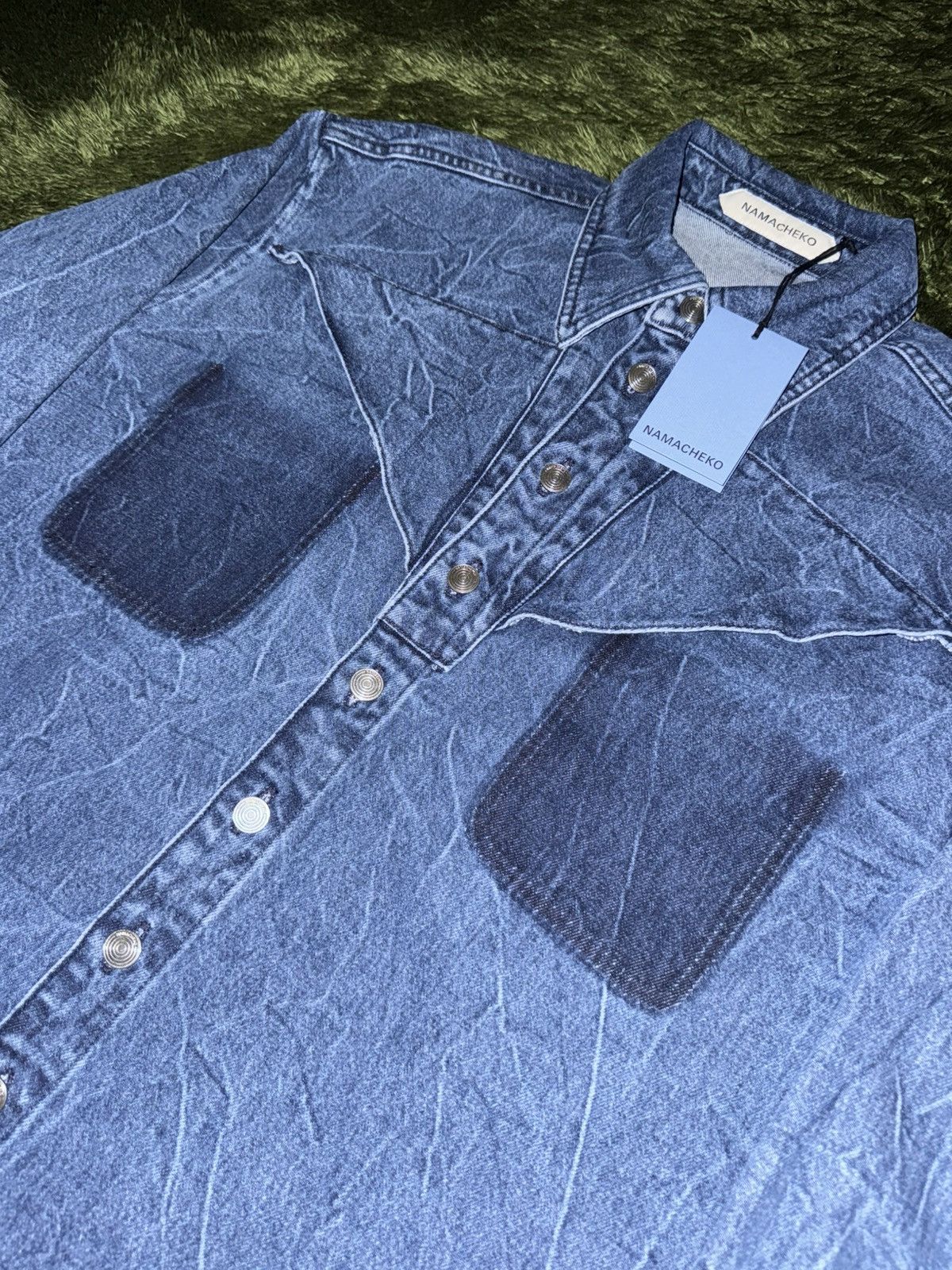 Namacheko [XL] Namacheko EVEH Oversized Silhouette Denim Shirt Indigo Size US XL / EU 56 / 4 - 3 Thumbnail