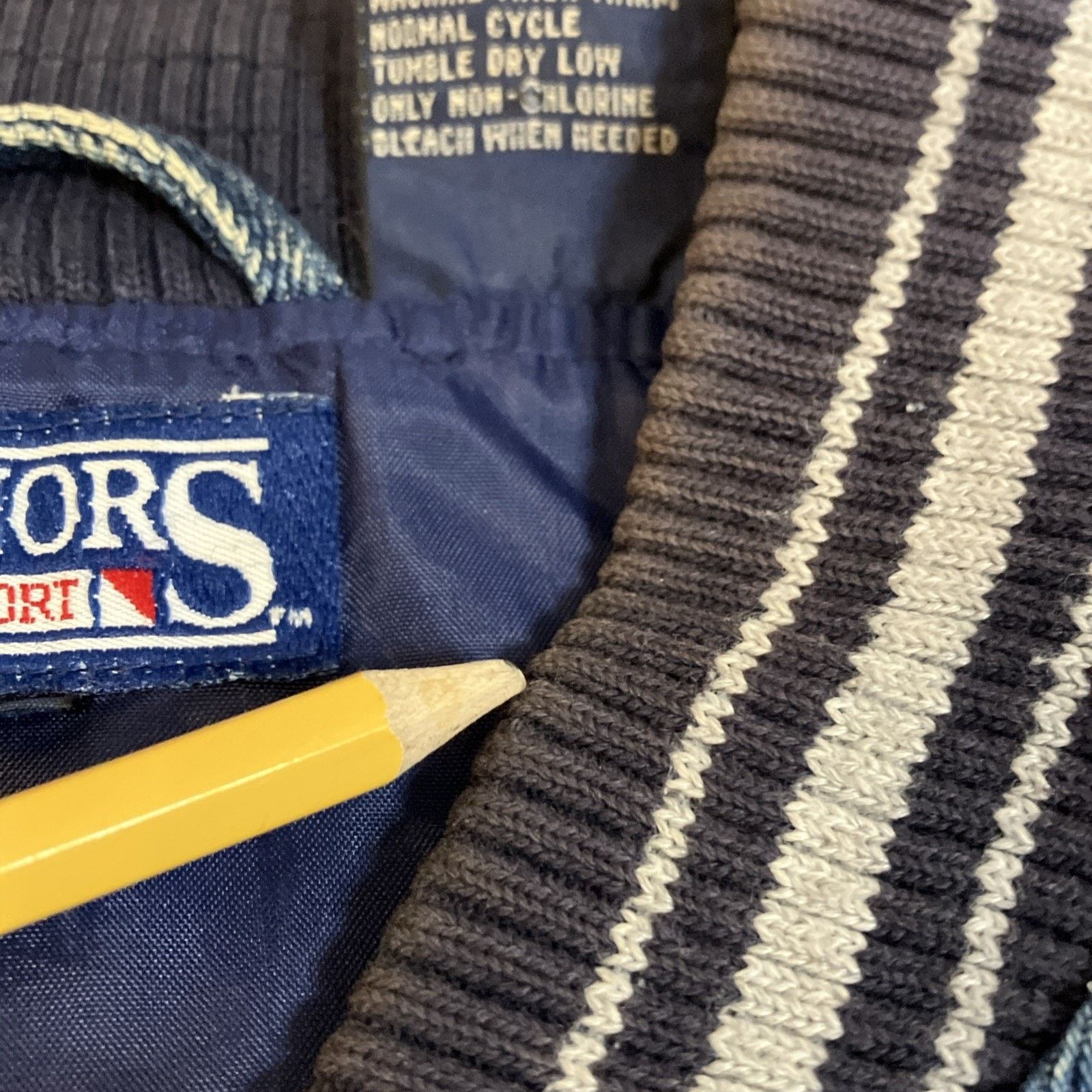 Starter Vtg Honors Sport Jacket Mens Medium Blue Varsity Denim Zip Size US M / EU 48-50 / 2 - 17 Thumbnail