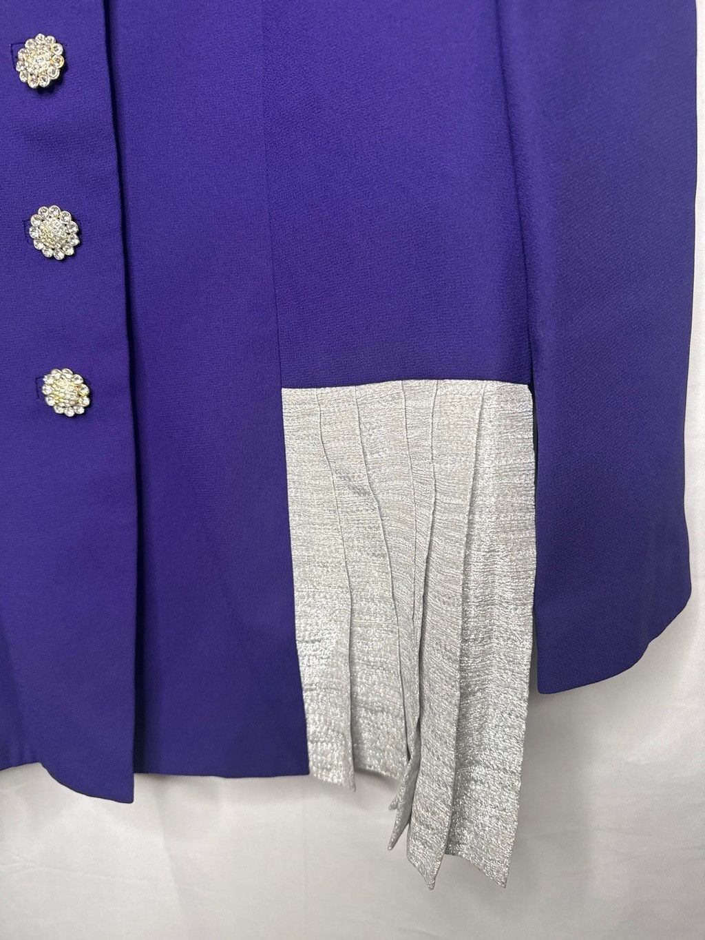 Other VINTAGE Night Studio New York purple w/ silver blazer sz 14 Size XL / US 12-14 / IT 48-50 - 3 Thumbnail
