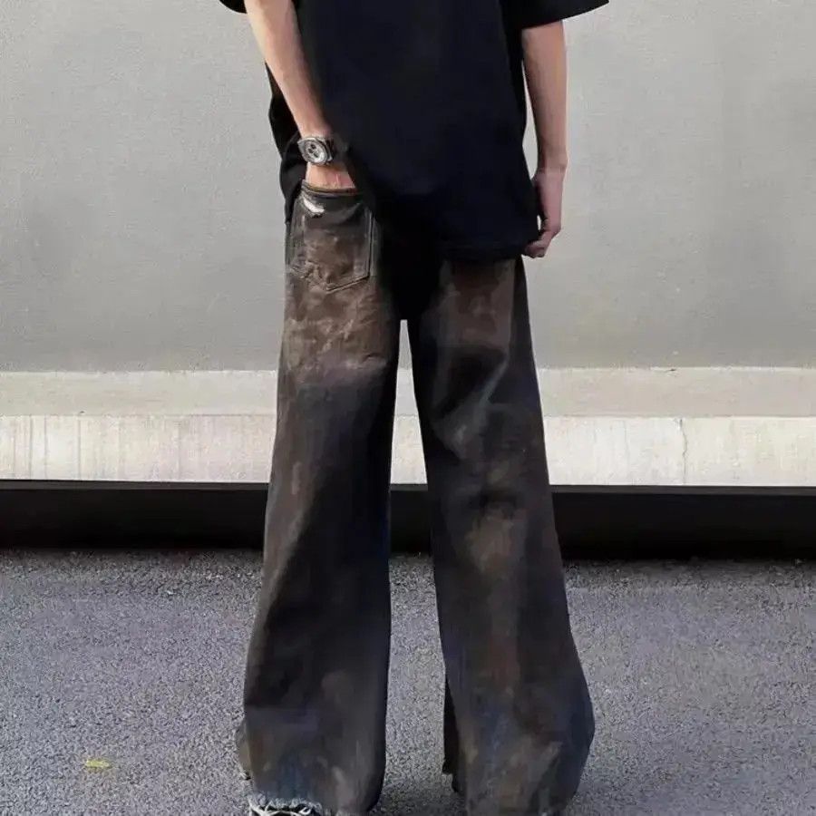 Japanese Brand Vintage Aged Mud Dye Dirty Ripped Jeans Size US 32 / EU 48 - 3 Thumbnail