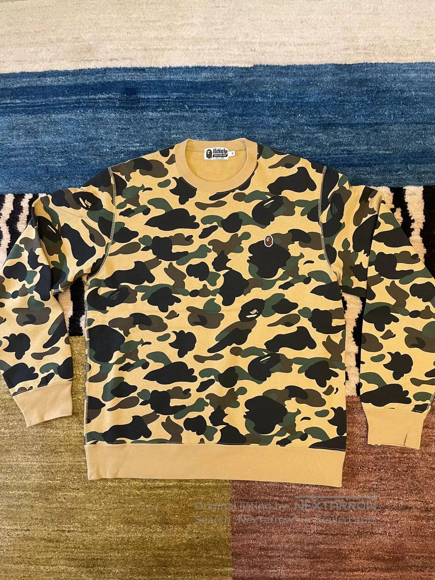 Bape Bape Classic Yellow Camo Crewneck. Size US XL / EU 56 / 4 - 2 Thumbnail