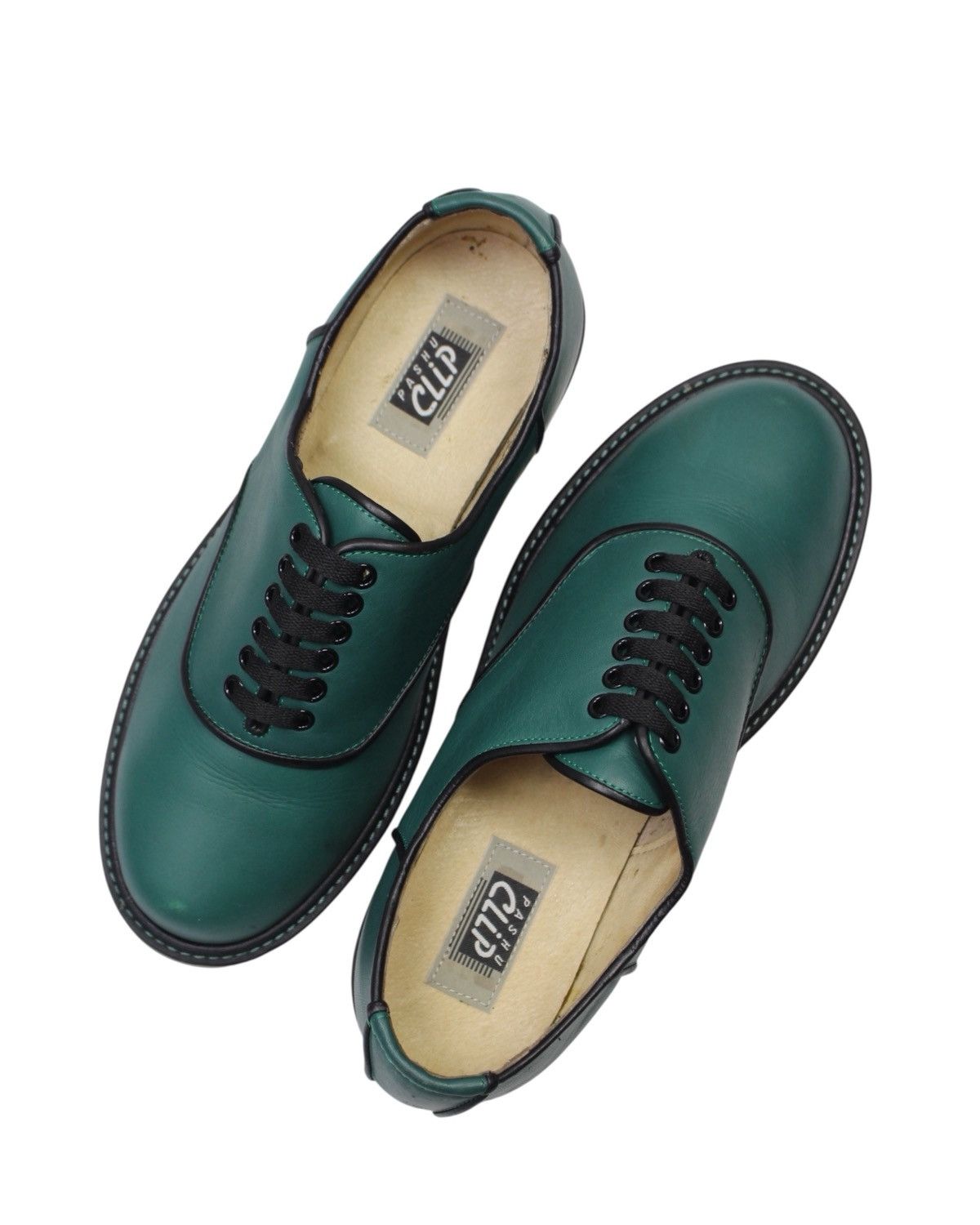 Vintage 2000S PASHU CLIP JAPAN GREEN DERBY SHOES WITH GUM SOLE Size US 7 / EU 40 - 5 Thumbnail