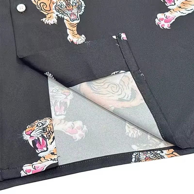 Other Hawaiian Aloha Shirt Animal Tiger Stripe Printed Size US XL / EU 56 / 4 - 3 Thumbnail