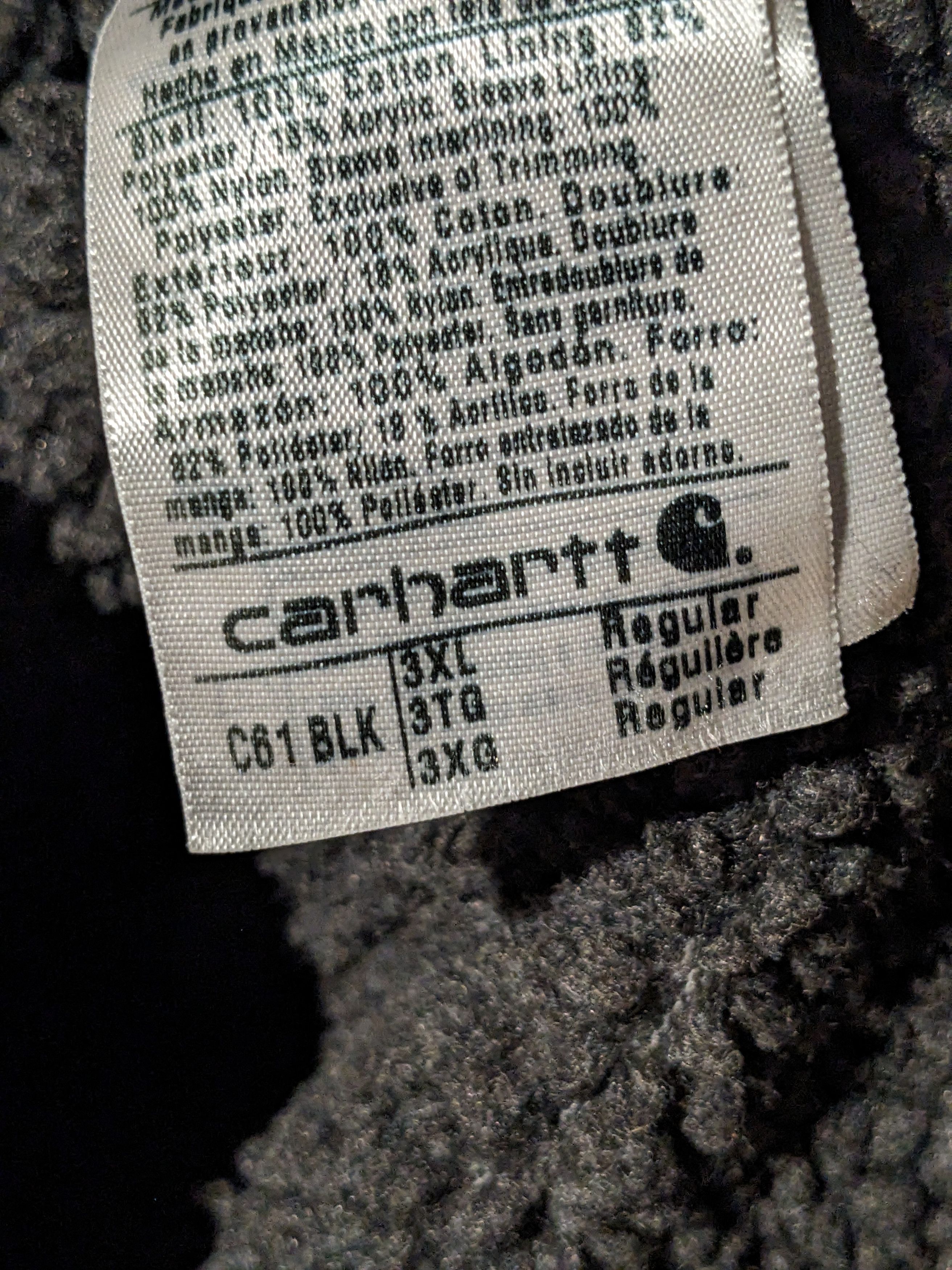Carhartt × Vintage Carhartt C61 BLK Sherpa Lined Sandstone Duck Ridge Coat 3XL Size US XXL / EU 58 / 5 - 5 Thumbnail