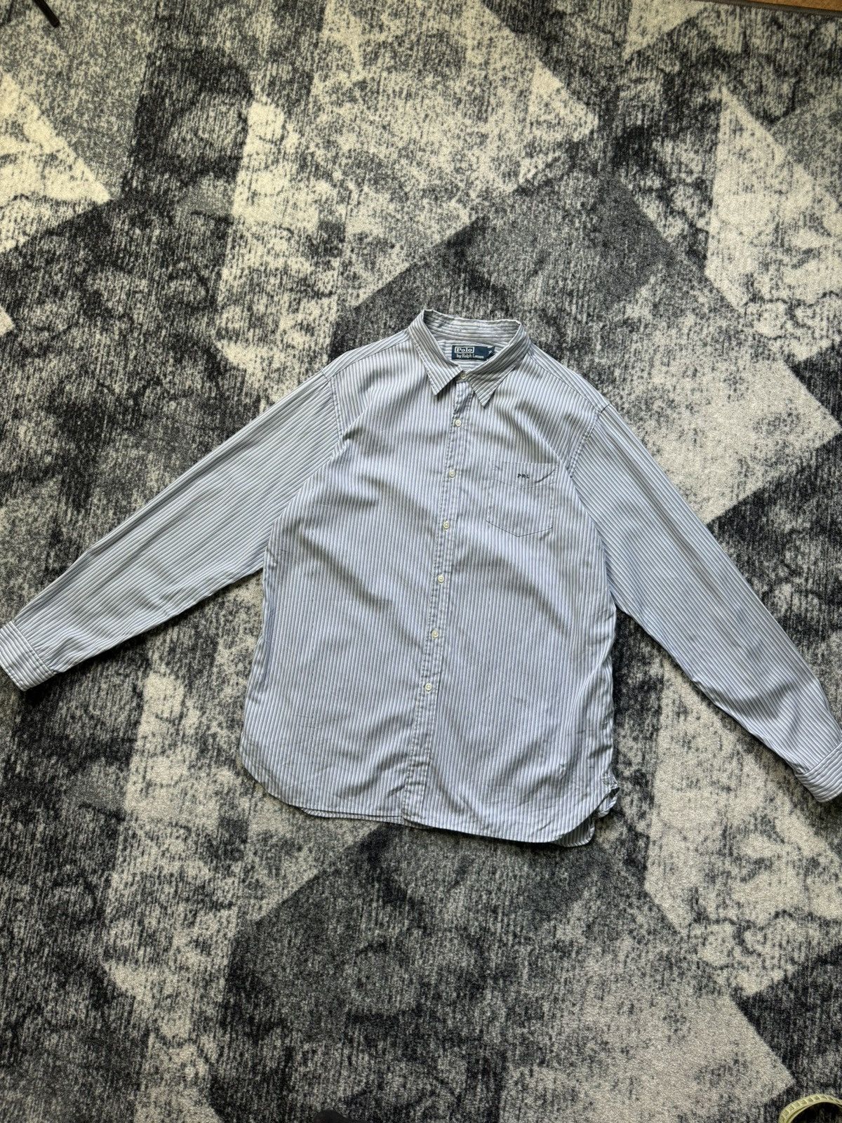 Polo Ralph Lauren × Ralph Lauren × Vintage Vintage Polo Ralph Lauren Shirt Button Ups Striped Y2K 90s Size US XL / EU 56 / 4 - 1 Thumbnail