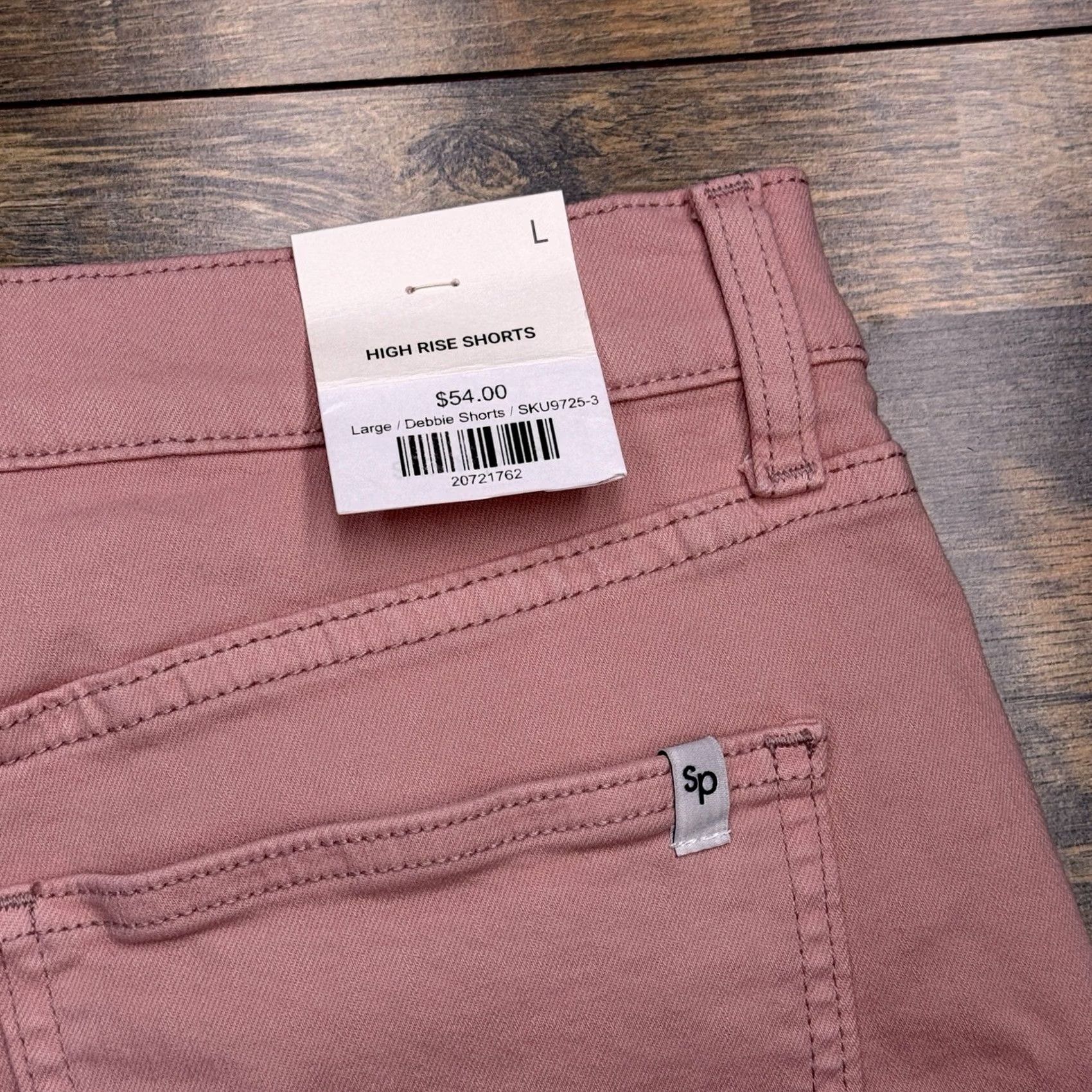 Vintage Sneak Peek Shorts Womens L Pink High Rise Denim Cut Off Size 36" / US 14 / IT 50 - 7 Thumbnail