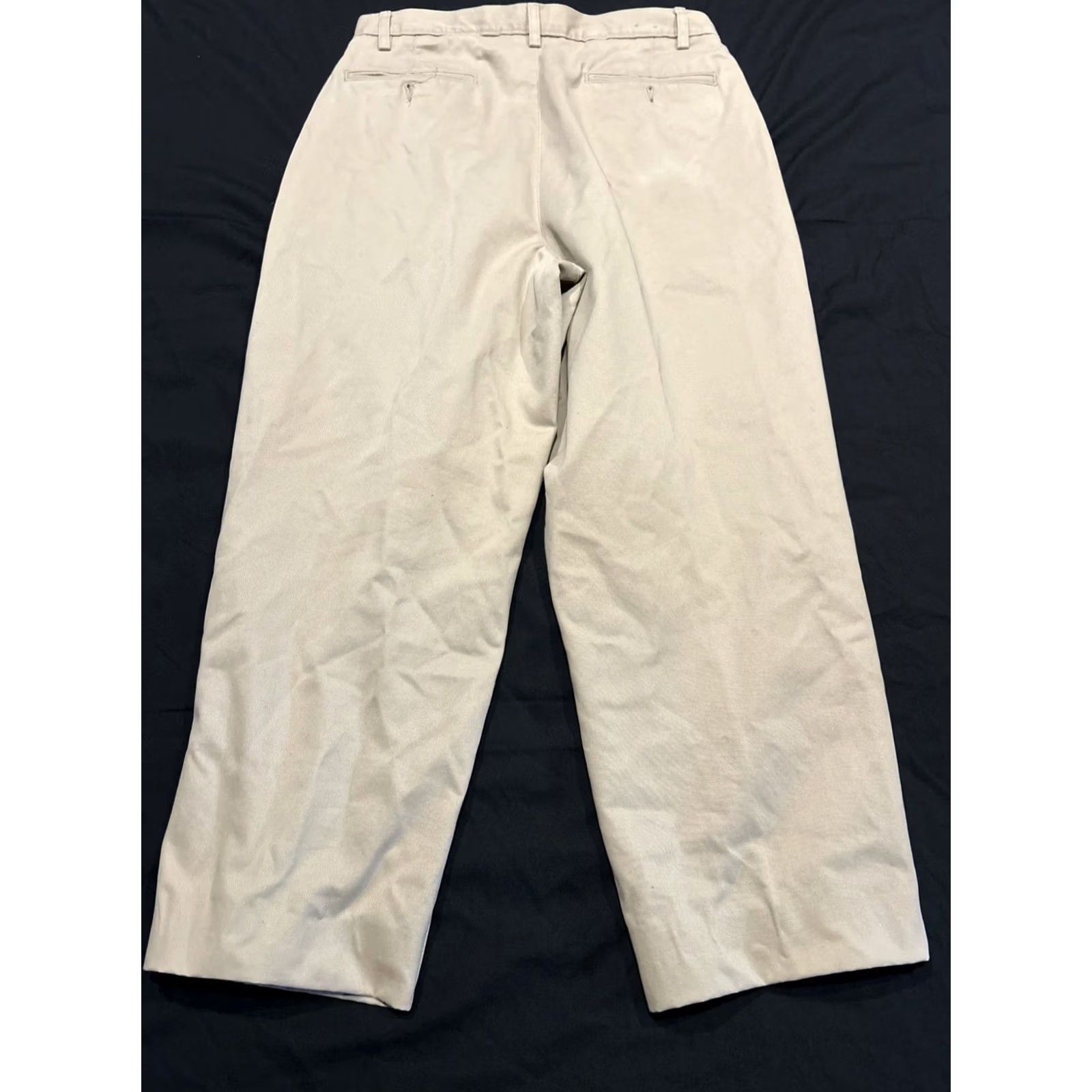 Eddie Bauer Eddie Bauer Pants Mens 34x 26 Khaki Cotton Pleated Dress B12 Size US 34 / EU 50 - 3 Thumbnail