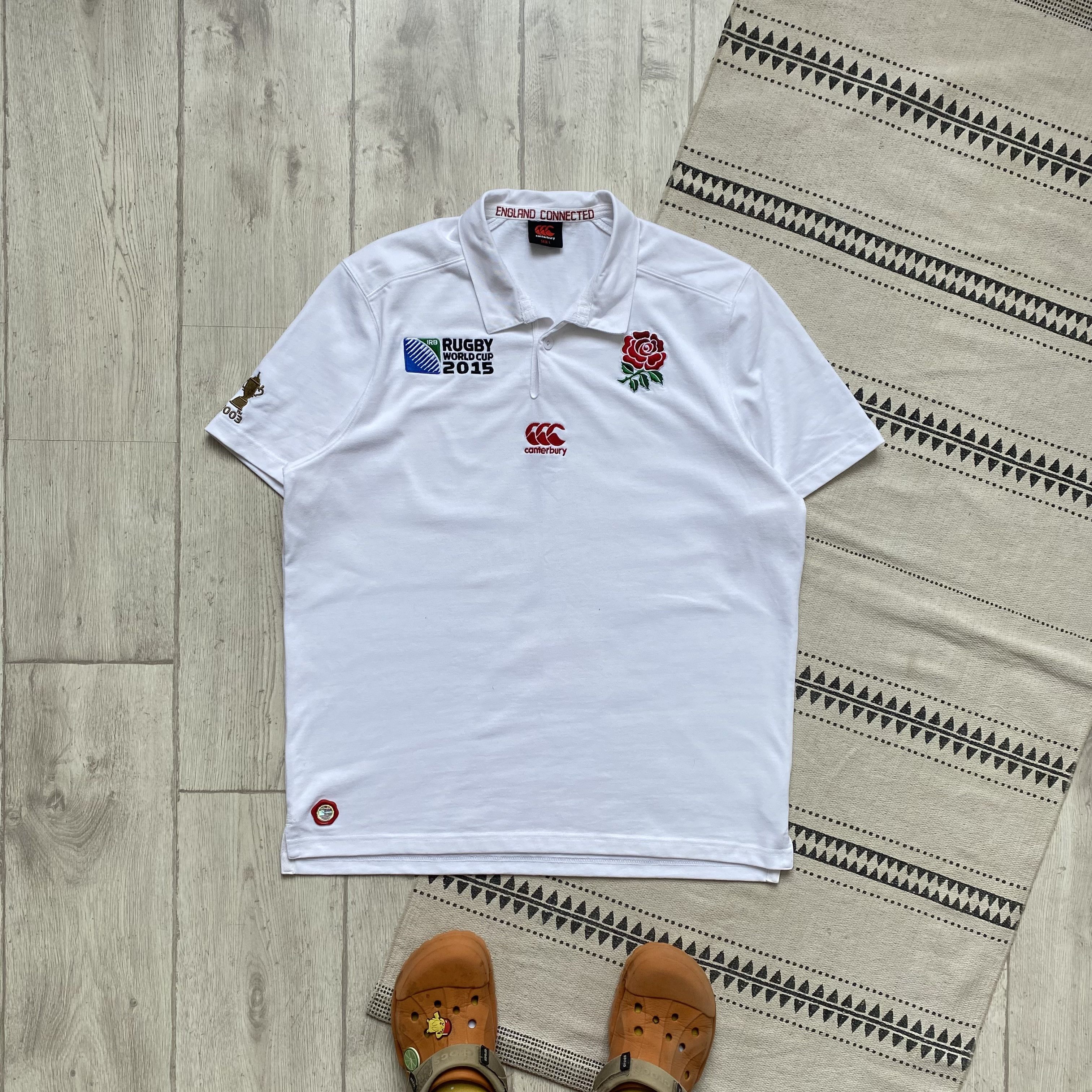 Cotton Traders 🏈 Drill England Rugby jersey Polo tee Canterbury Blockore Size US L / EU 52-54 / 3 - 1 Thumbnail