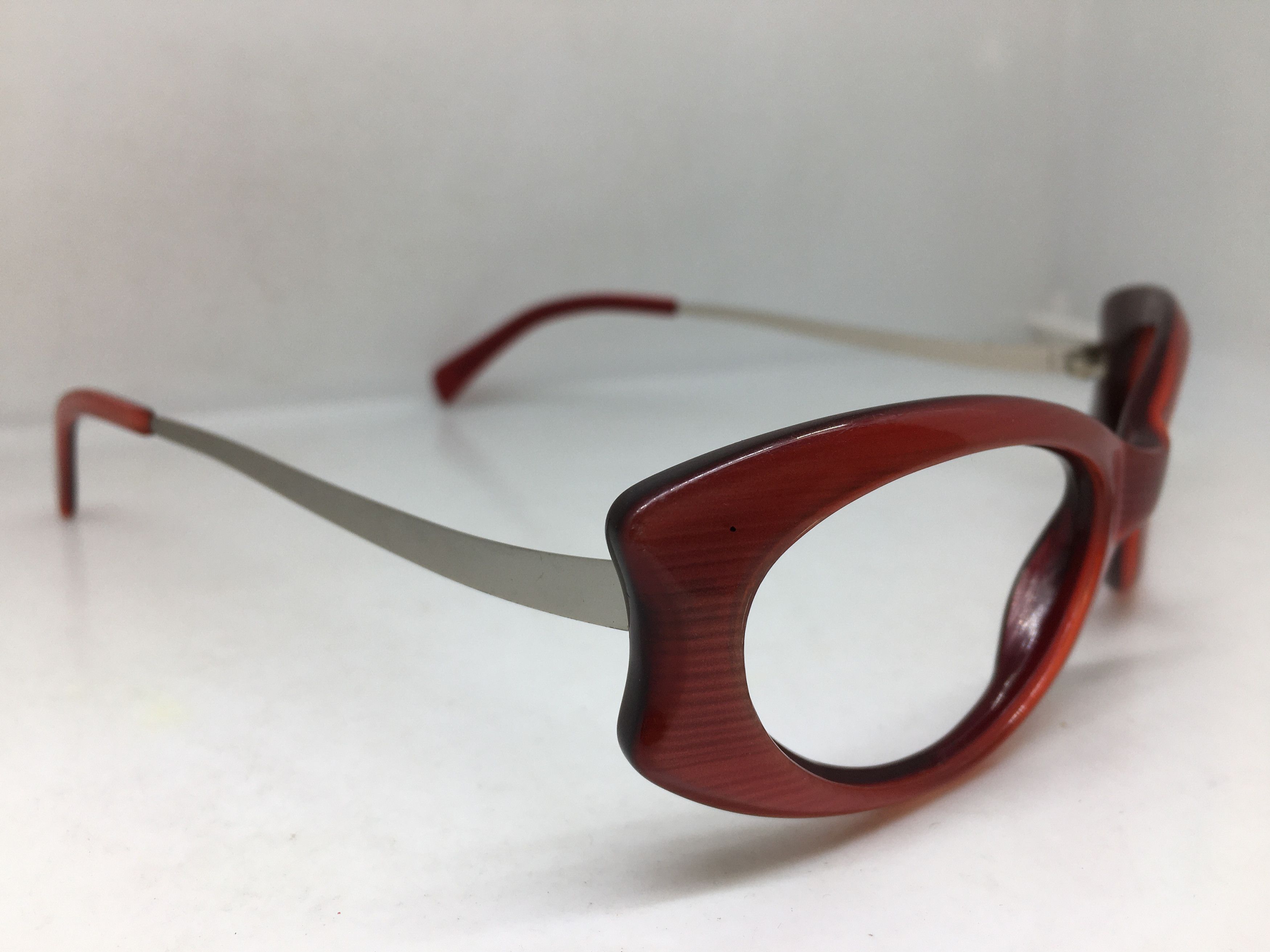 Other Handmade Red Acetate Cat Eye Eyeglasses Frame Size ONE SIZE - 2 Thumbnail