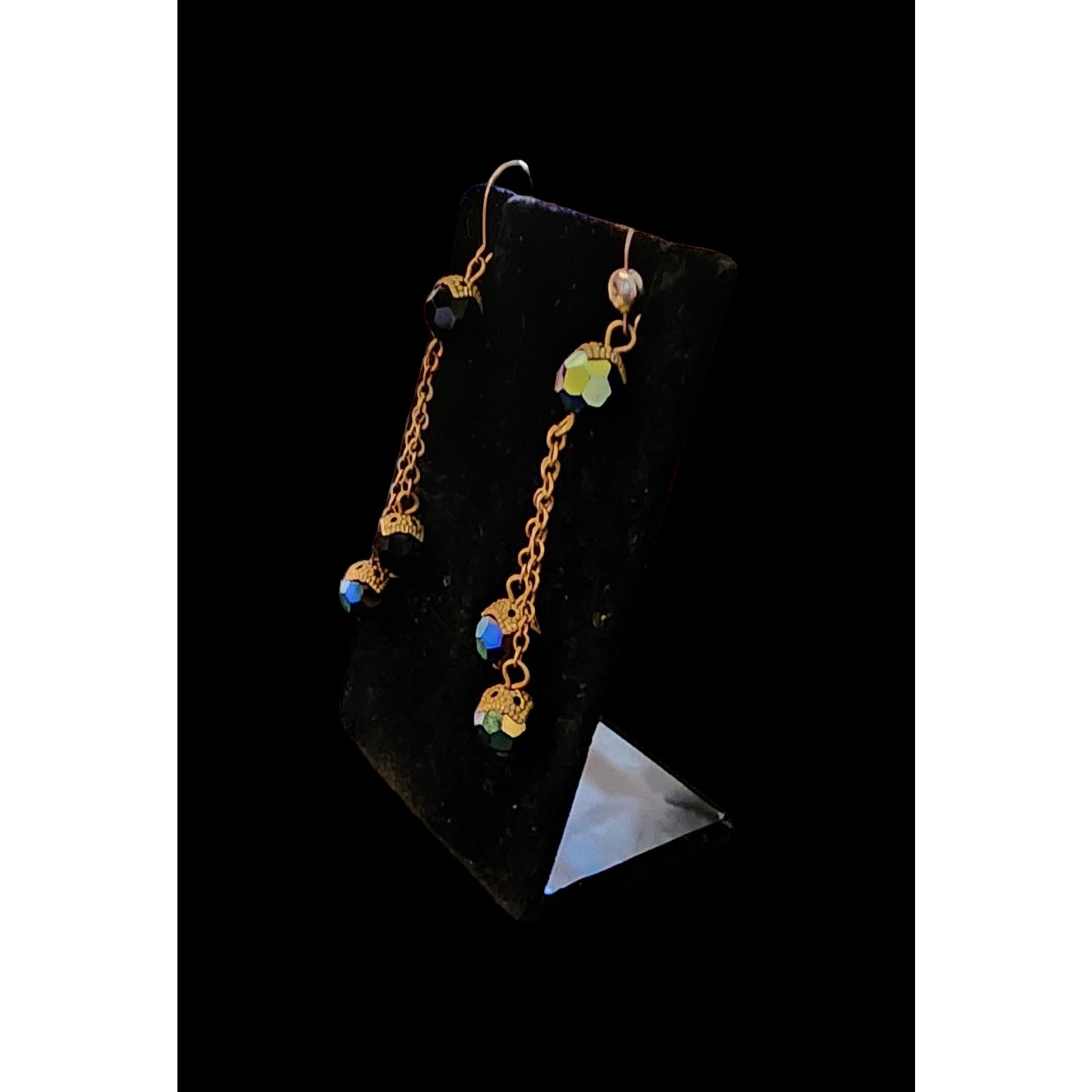 Unknown London Vintage two strand crystal bead earrings. Size ONE SIZE - 4 Thumbnail