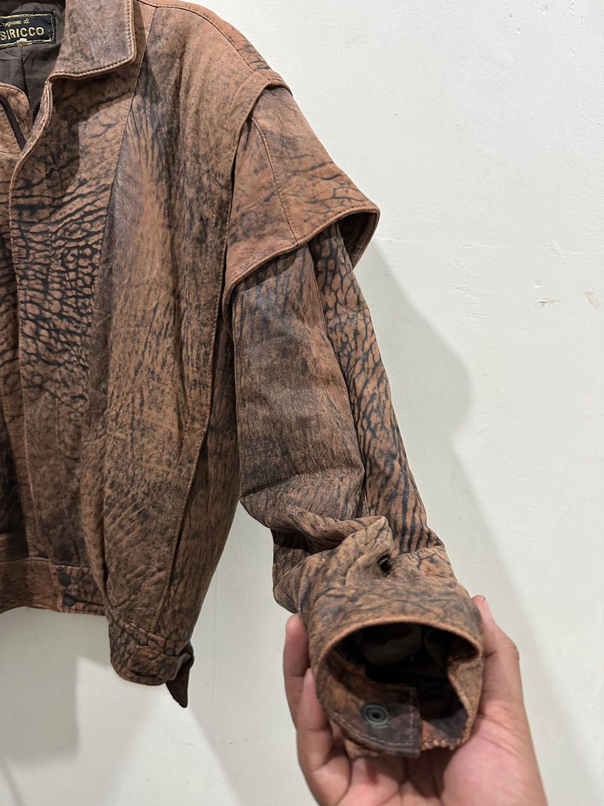 Japanese Brand 90's Creazione Di Siricco Leather Jacket Size US L / EU 52-54 / 3 - 4 Thumbnail