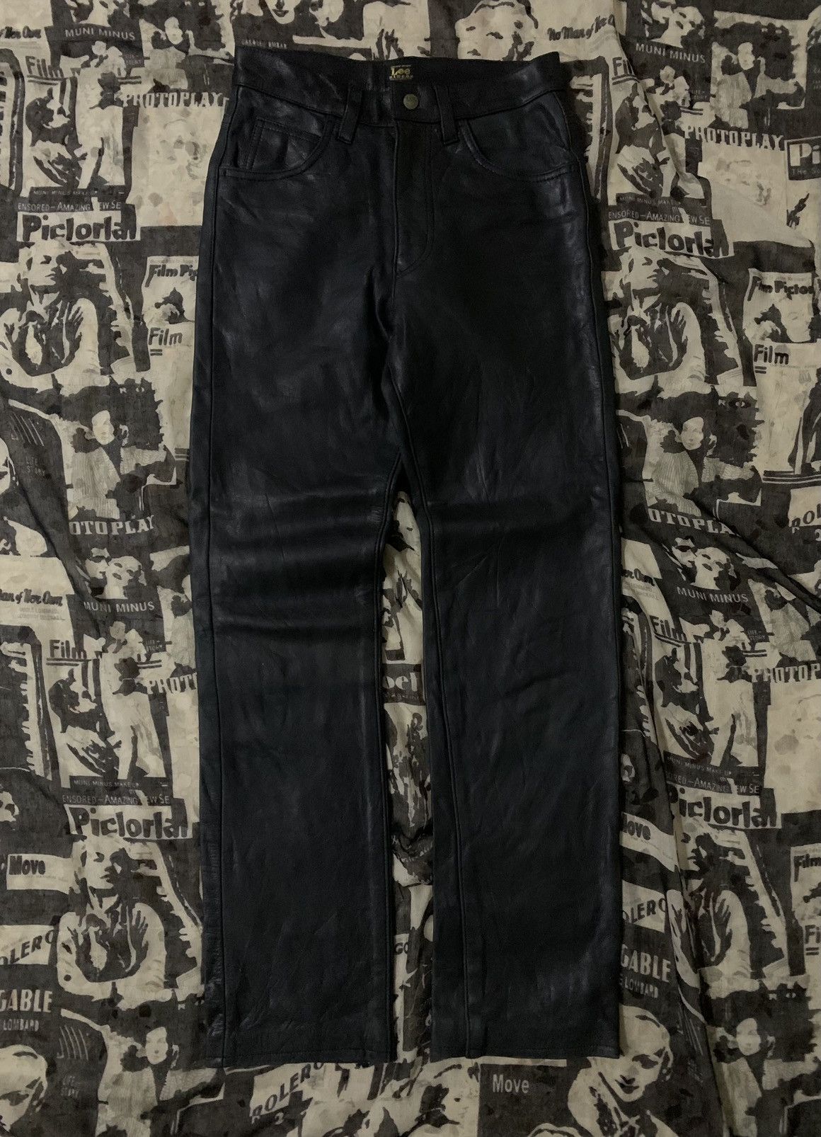Lee 💥Vintage Union Made Lee Rider Sanforized Leather Pant Size US 26 / EU 42 - 3 Thumbnail