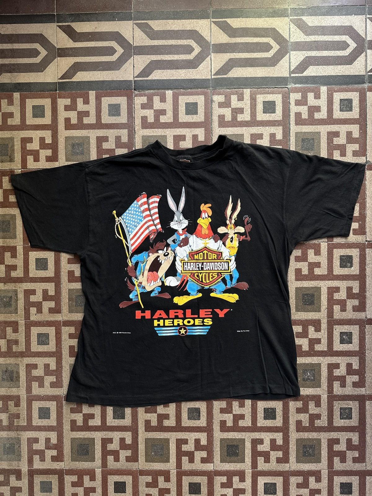 Looney tunes Harley Davidson vintage tee