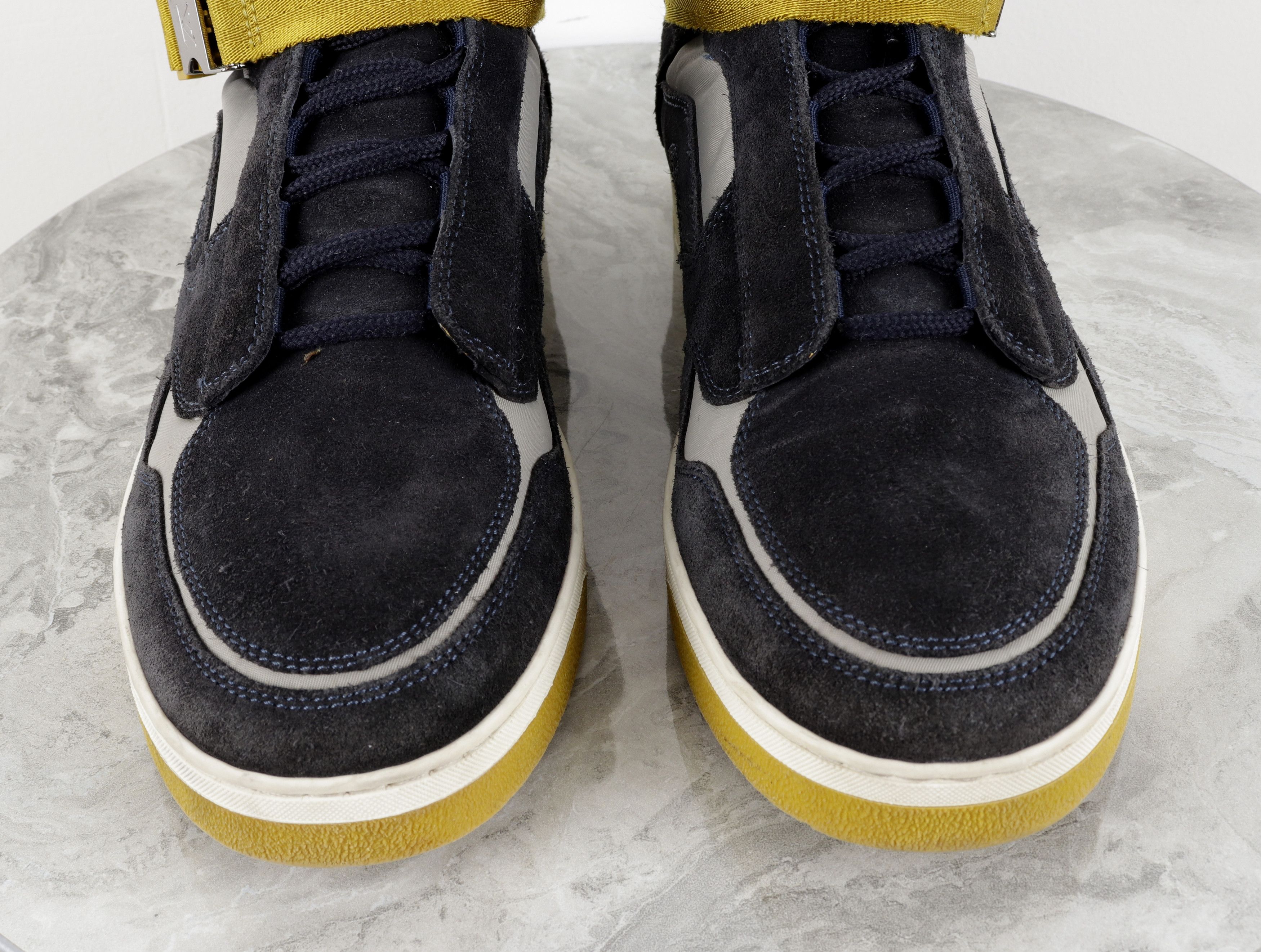 Louis Vuitton Louis Vuitton Suede Nylon Navy Blue High Top Sneakers Size US 7 / EU 40 - 5 Thumbnail