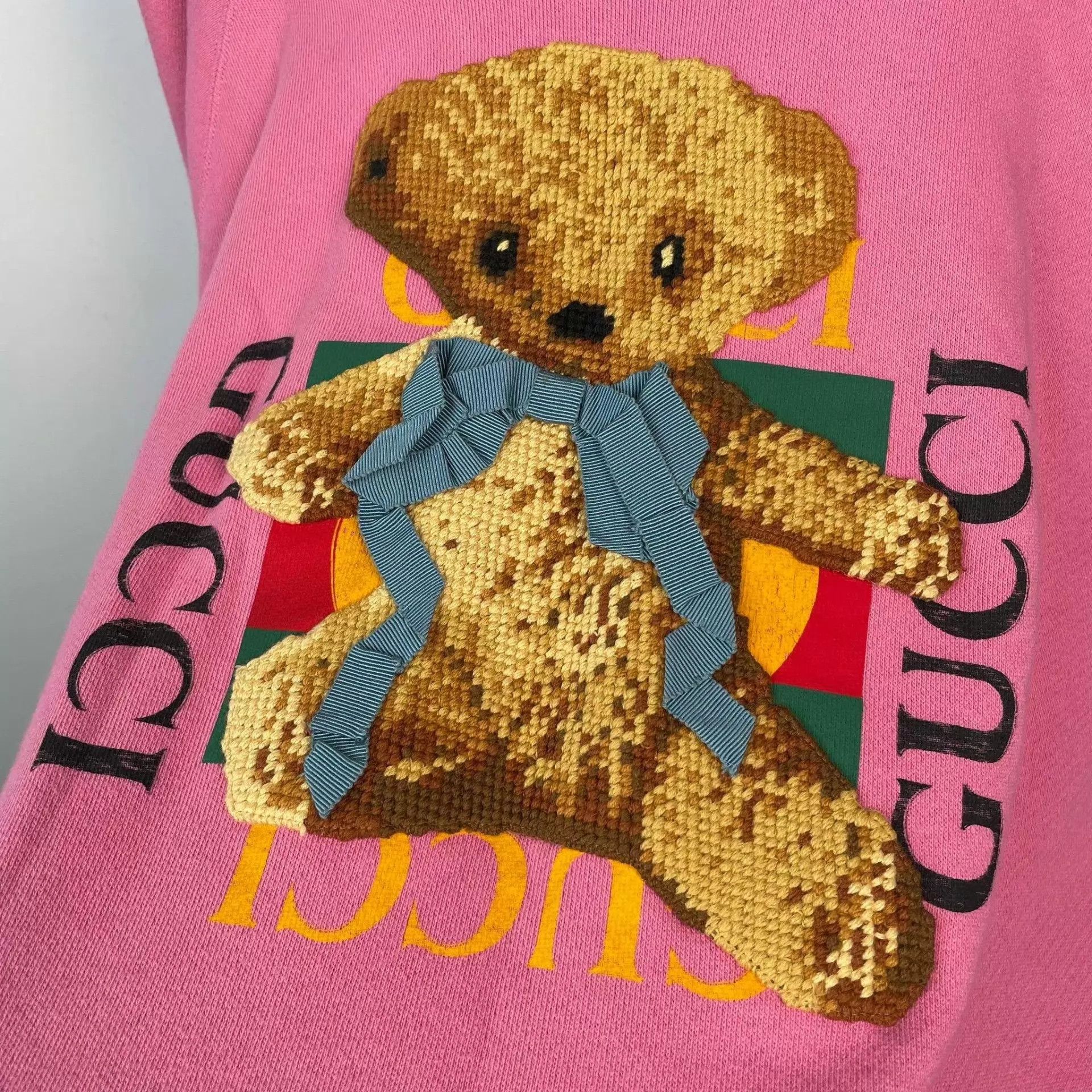 Gucci Gucci cotton long sleeve crewneck XS pink Size XS / US 0-2 / IT 36-38 - 7 Thumbnail