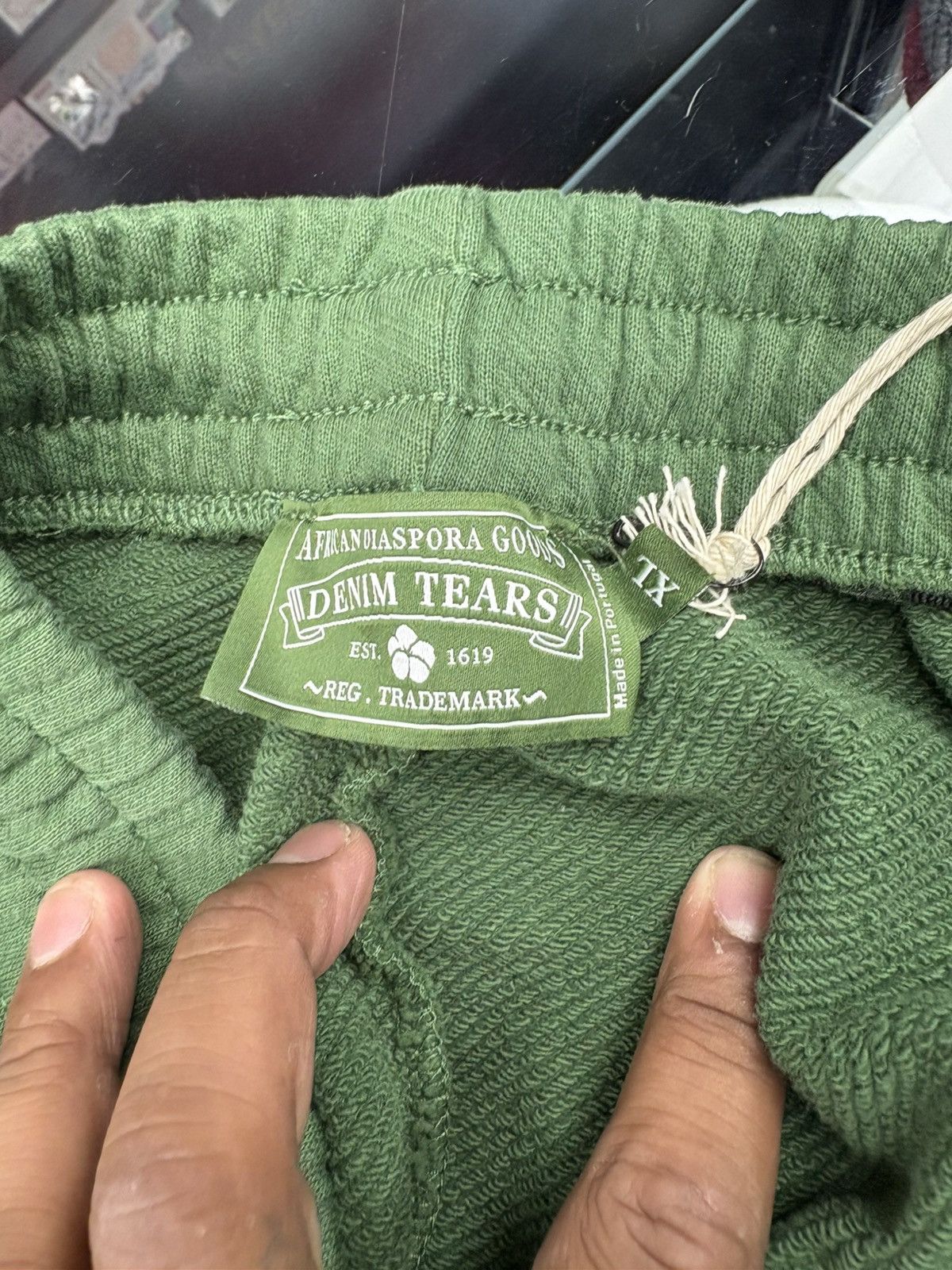 DENIM TEARS Cotton Wreath Shorts Green XL Size US 36 / EU 52 - 4 Thumbnail
