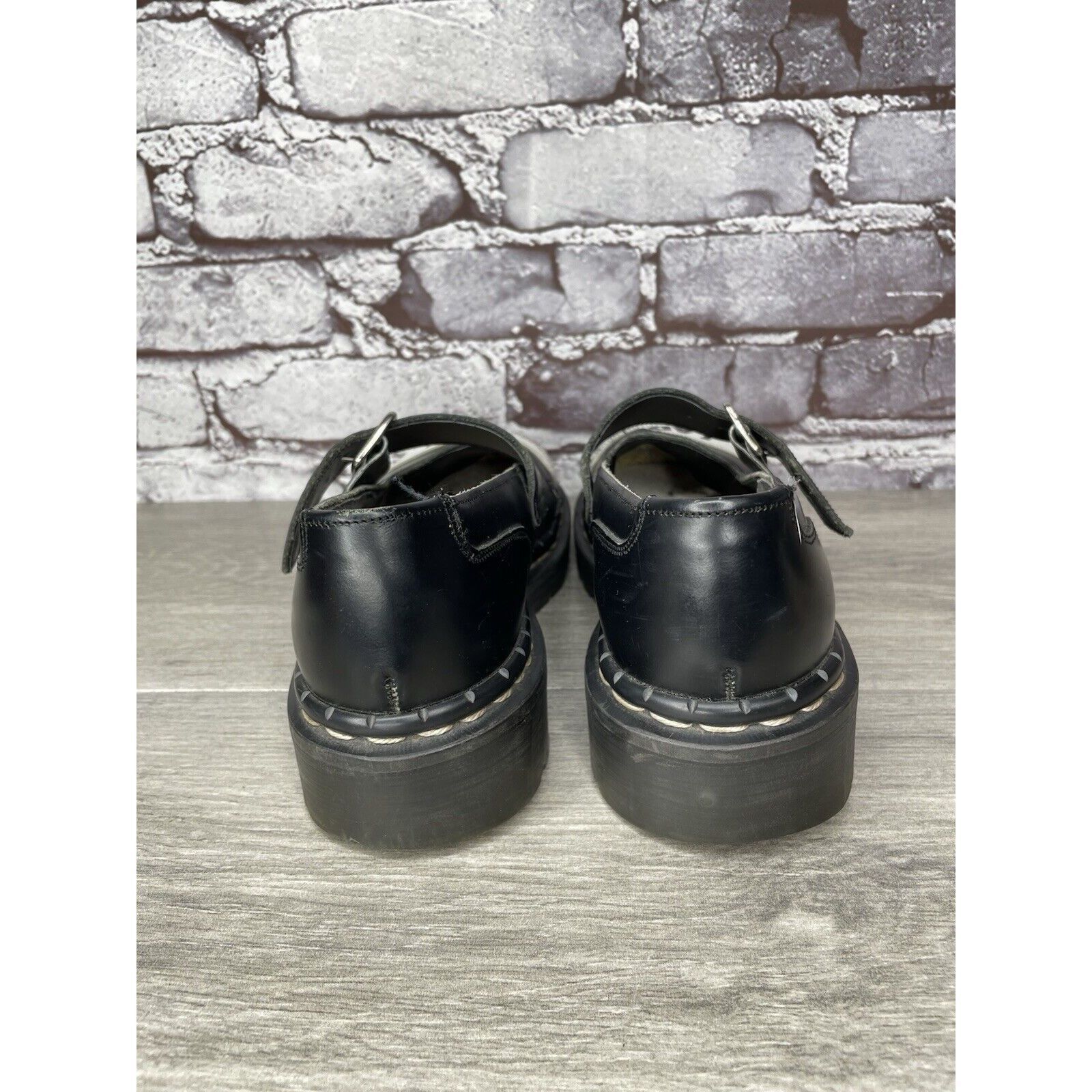 Other VTG TUK LADY LUCK Black Leather MaryJane Strap England Shoes Size US 5.5 / IT 35.5 - 19 Thumbnail
