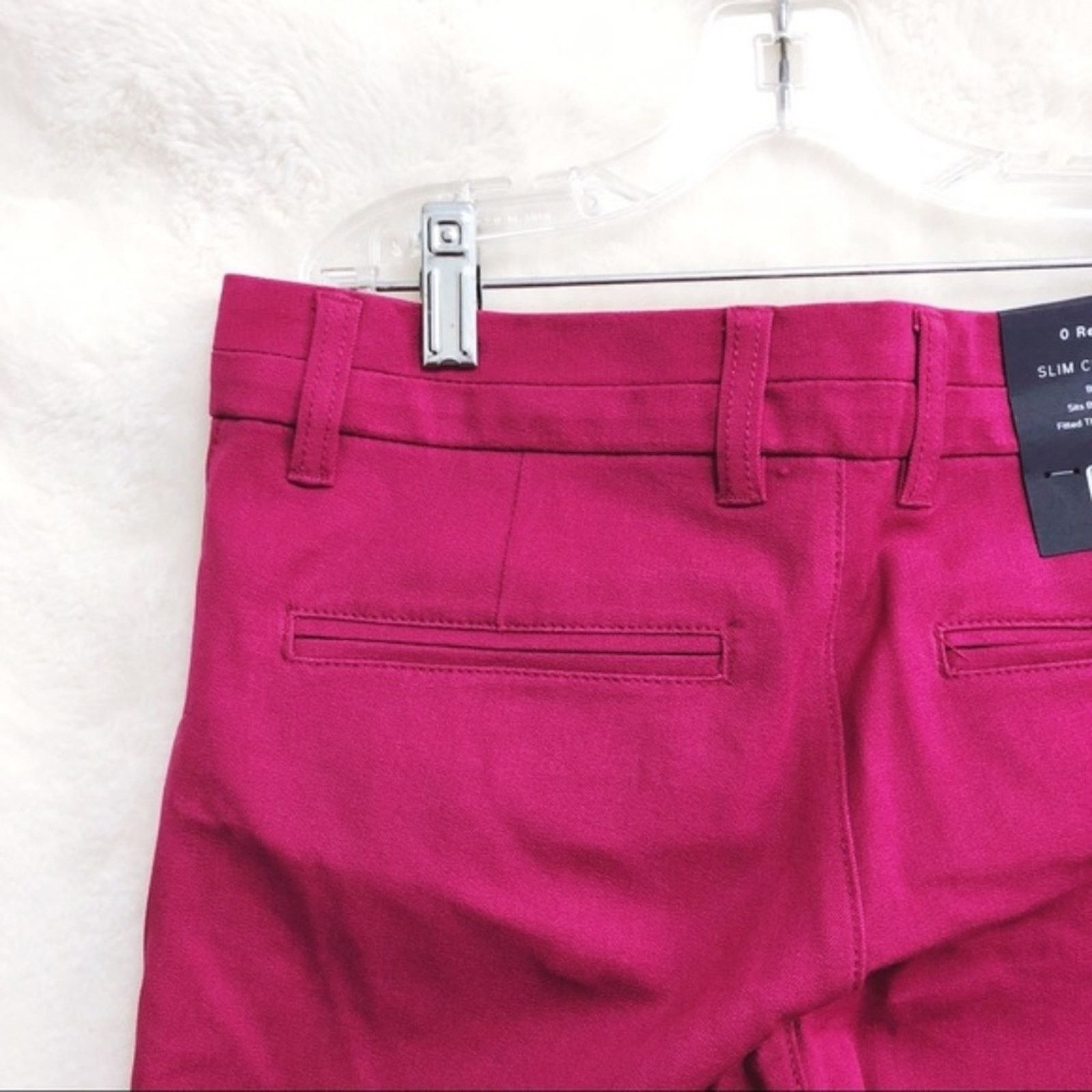 Gap GAP Maroon Cropped Slim City Pants Size 25" / US 0 / IT 36 - 3 Thumbnail