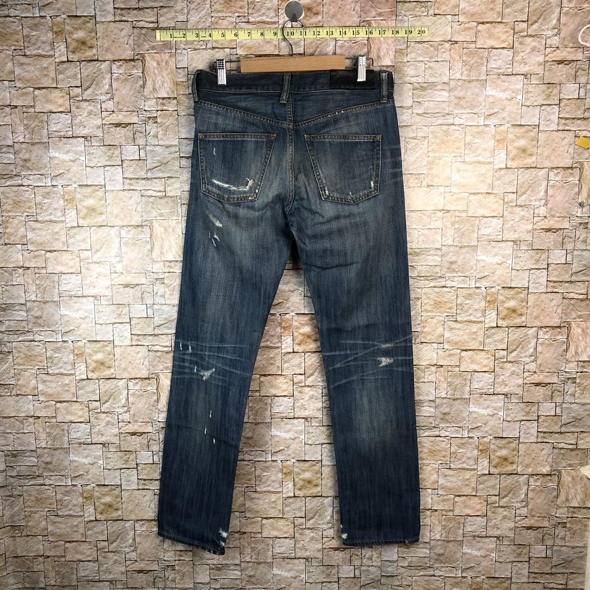 Japanese Brand Japanese Brand Blue Distressed Denim Pants #A997 Size US 28 / EU 44 - 11 Thumbnail