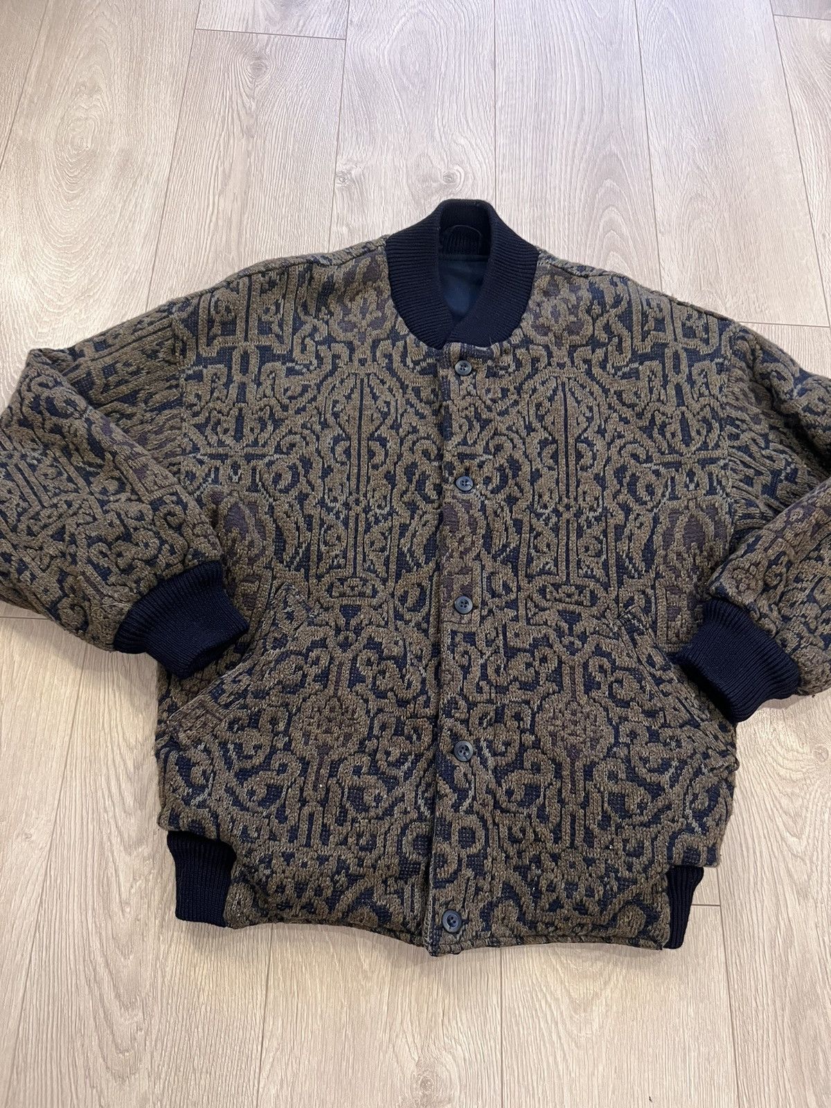 Bally × Vintage Vintage Bally Wool Reversible Bomber Jacket 70s 80s 90s Rare Size US L / EU 52-54 / 3 - 3 Thumbnail