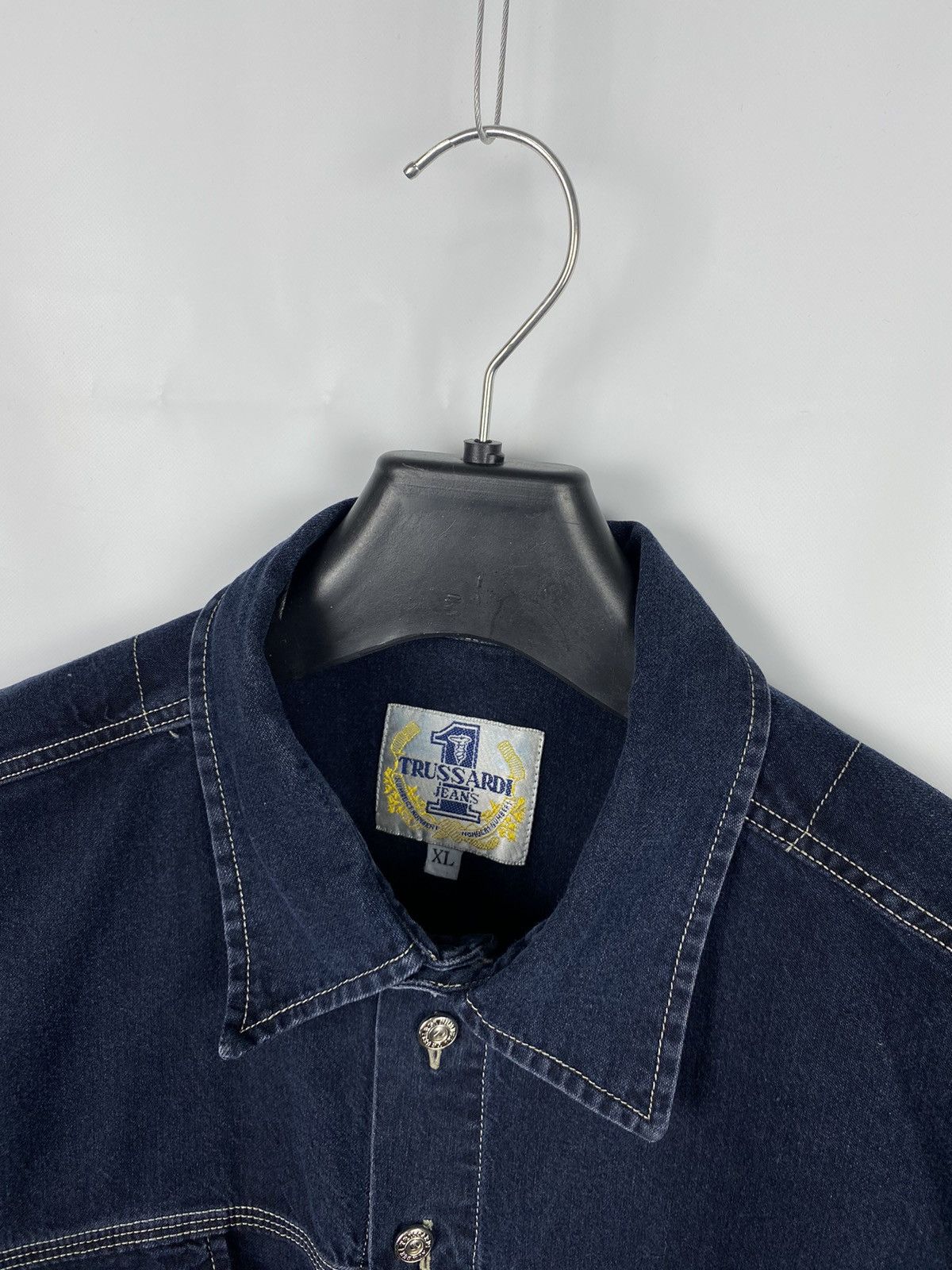 Trussardi × Vintage Vintage Trussardi Number One Denim Shirt size XL Size US XL / EU 56 / 4 - 3 Thumbnail
