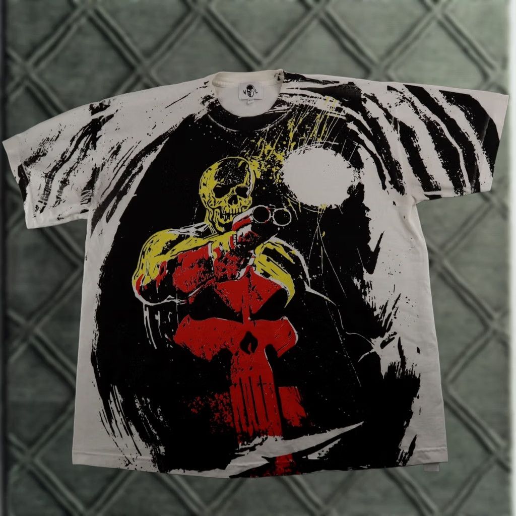 Warren Lotas Warren Lotas Marvel Punisher MENS XL White T-Shirt Size US XL / EU 56 / 4 - 1 Thumbnail