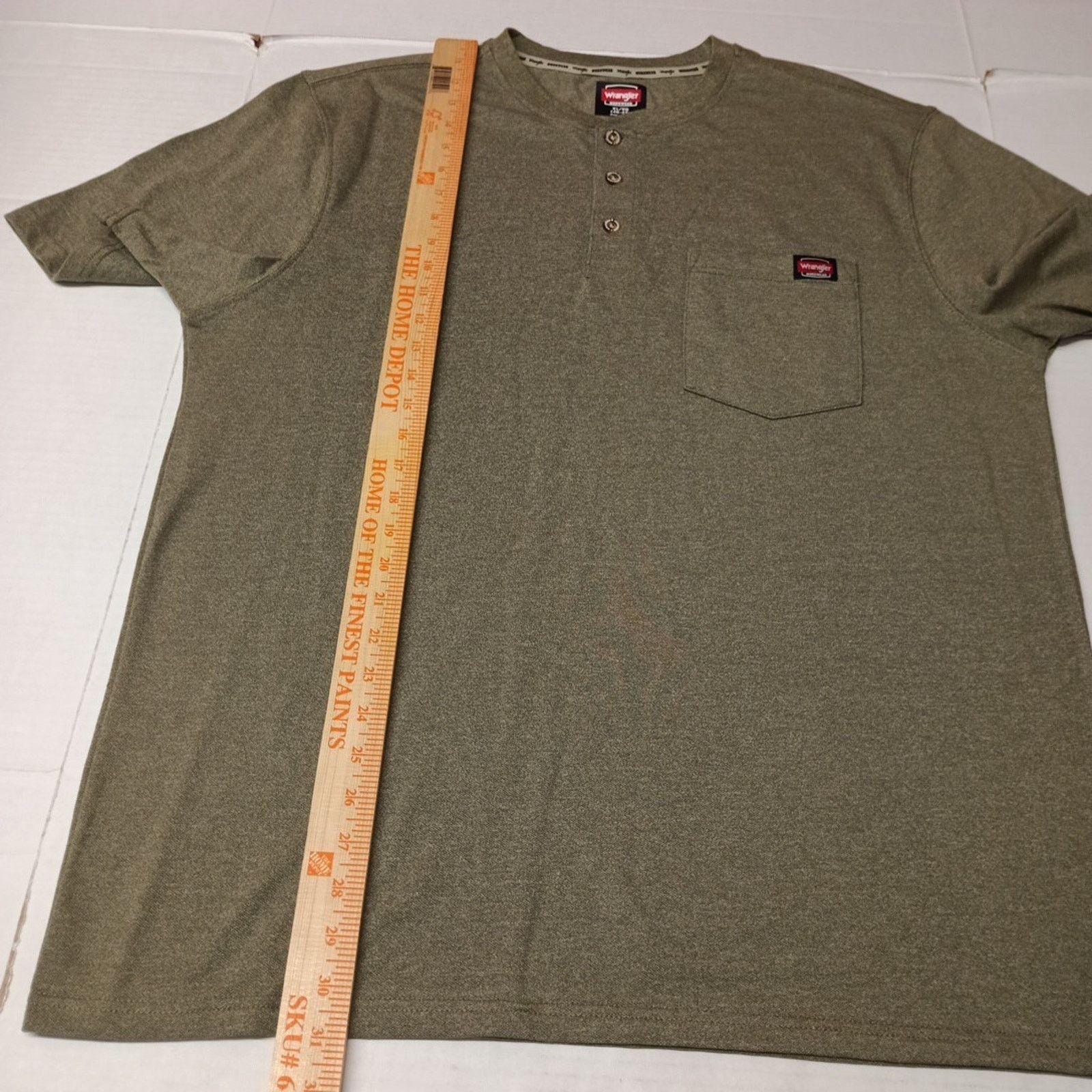 Wrangler Wrangler Henley Shirt Men's XL (46-48) Green Relaxed Fit Size US XL / EU 56 / 4 - 5 Thumbnail