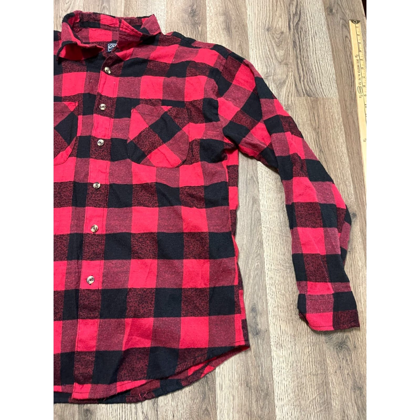 Vintage Canyon Shirt Men's 2X Tall Red Plaid Button Up Long Sleeve Shirt Casual Fall Spring Summer Mens Size US XXL / EU 58 / 5 - 4 Thumbnail