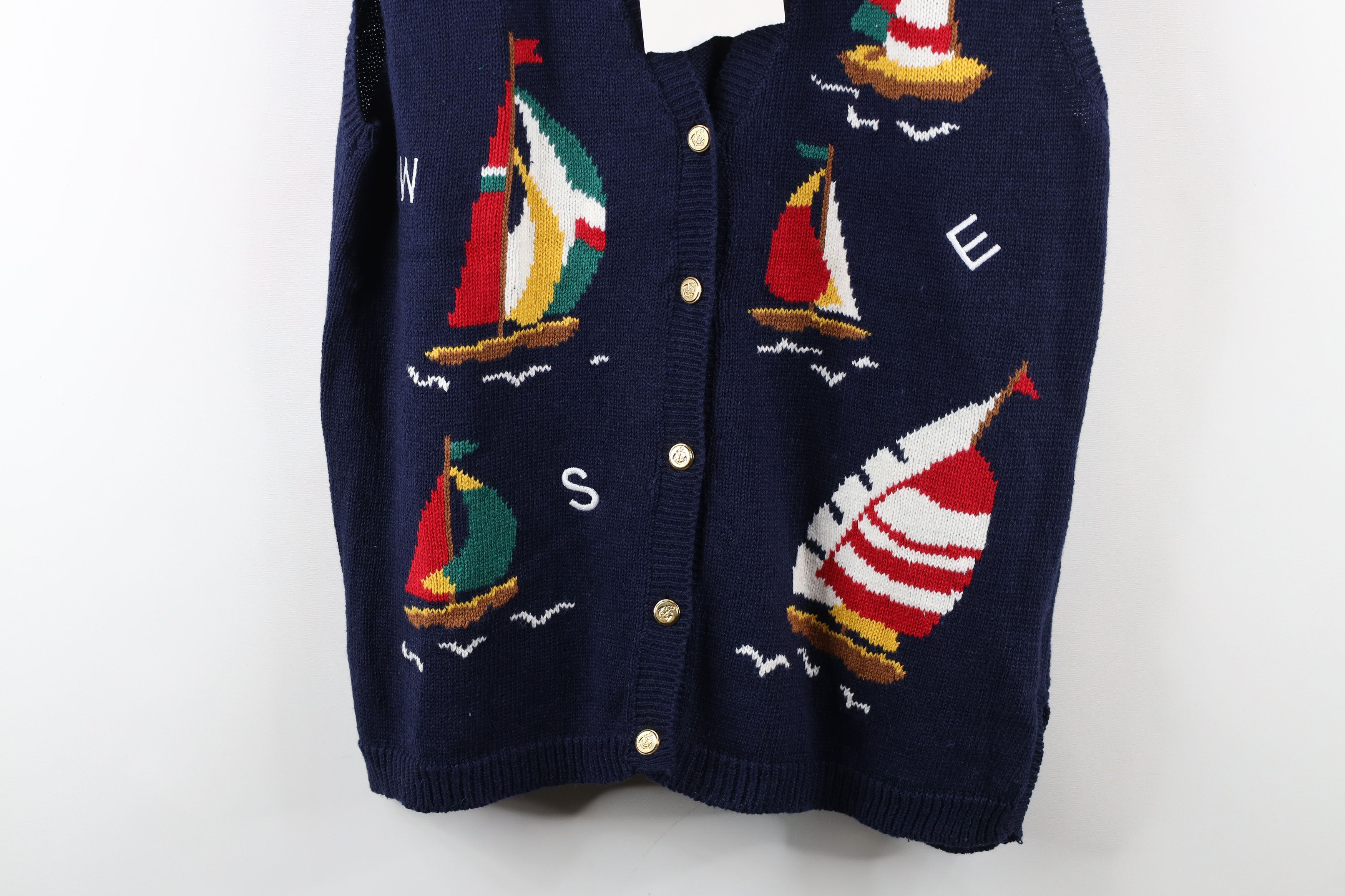 Vintage Deadstock Vintage 90s Streetwear Cardigan Sweater Vest Size XL / US 12-14 / IT 48-50 - 3 Thumbnail