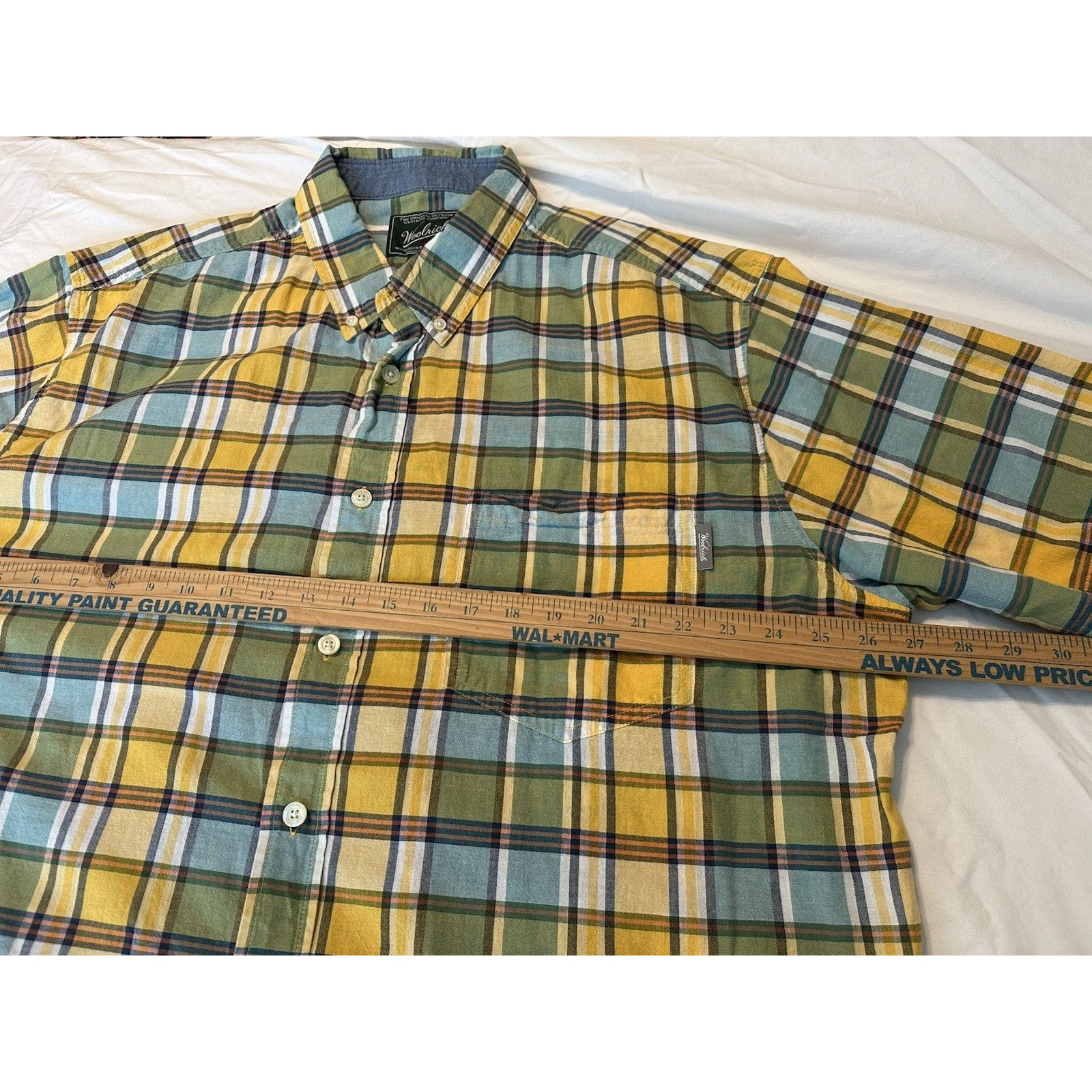 Woolrich Woolen Mills Woolrich Plaid Button Shirt Yellow/Blue XXL Outdoor Gorpcore Size US XXL / EU 58 / 5 - 6 Thumbnail