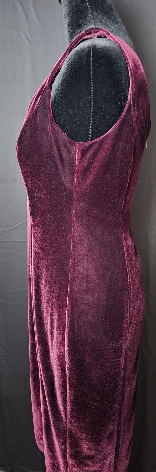 Other Donna Morgan Dress Burgandy Womens Size 6 Velvet Cocktail Size M / US 6-8 / IT 42-44 - 5 Thumbnail