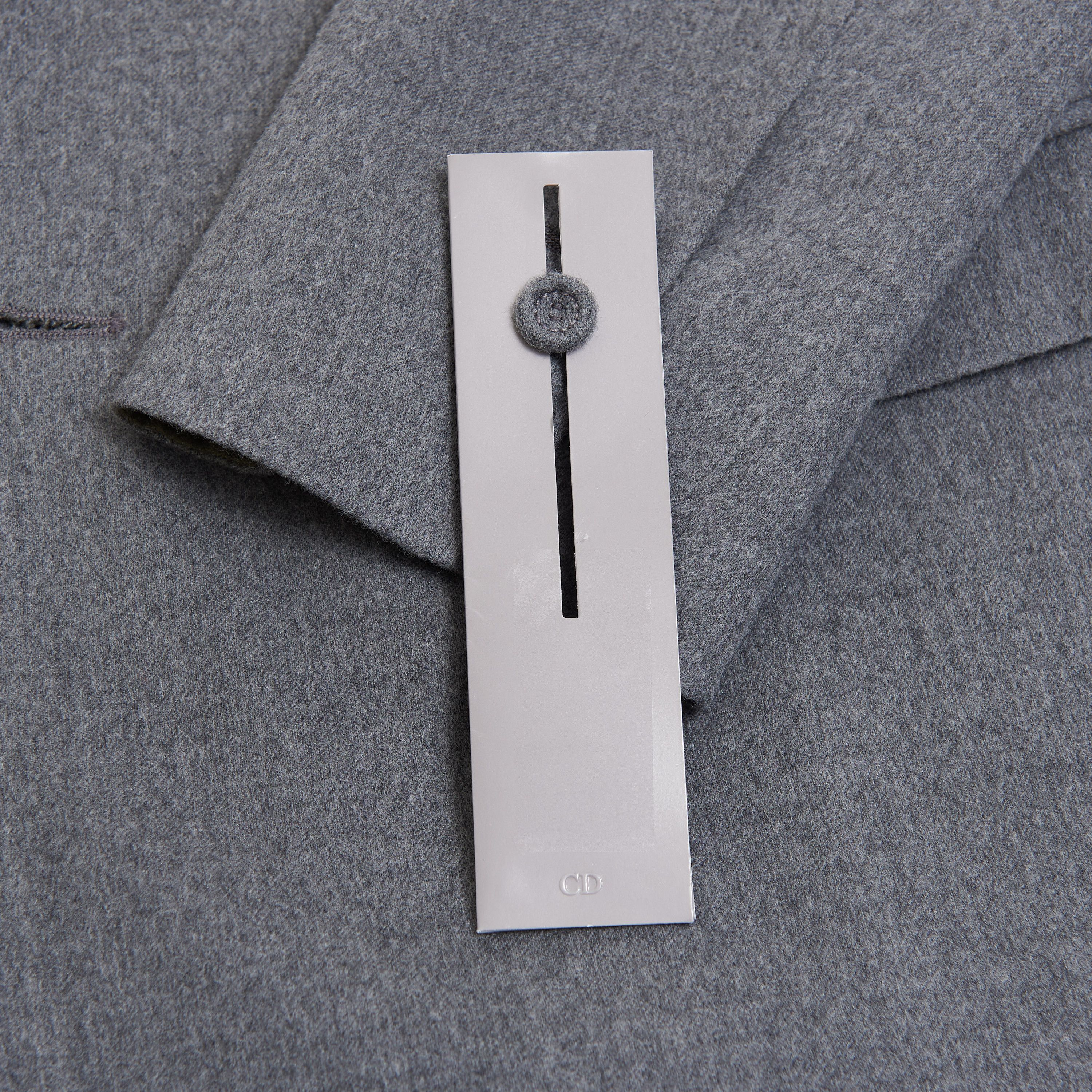 Dior Double Breasted Coat In Gray Virgin Wool Size US M / EU 48-50 / 2 - 15 Thumbnail