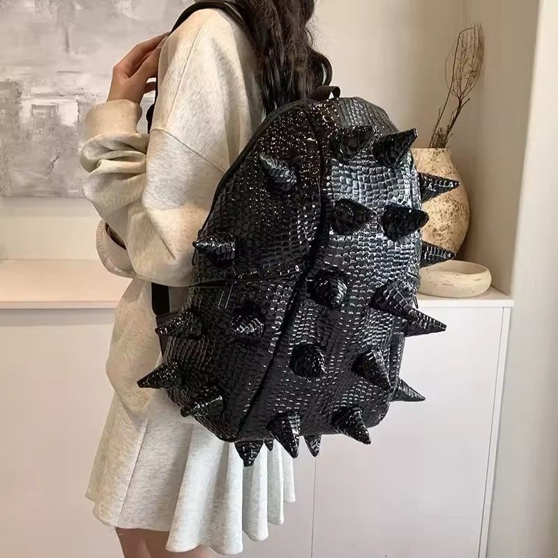 Other Gothic Punk Capacity Hedgehog Trendy Waterproof Backpack Size ONE SIZE - 1 Thumbnail