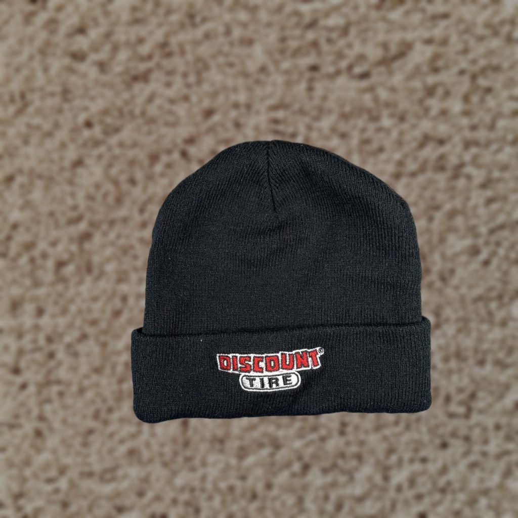 Vintage Discount Tire Hat Beanie Mens One Size Black Knit Image Solutions Winter Size ONE SIZE - 1 Thumbnail