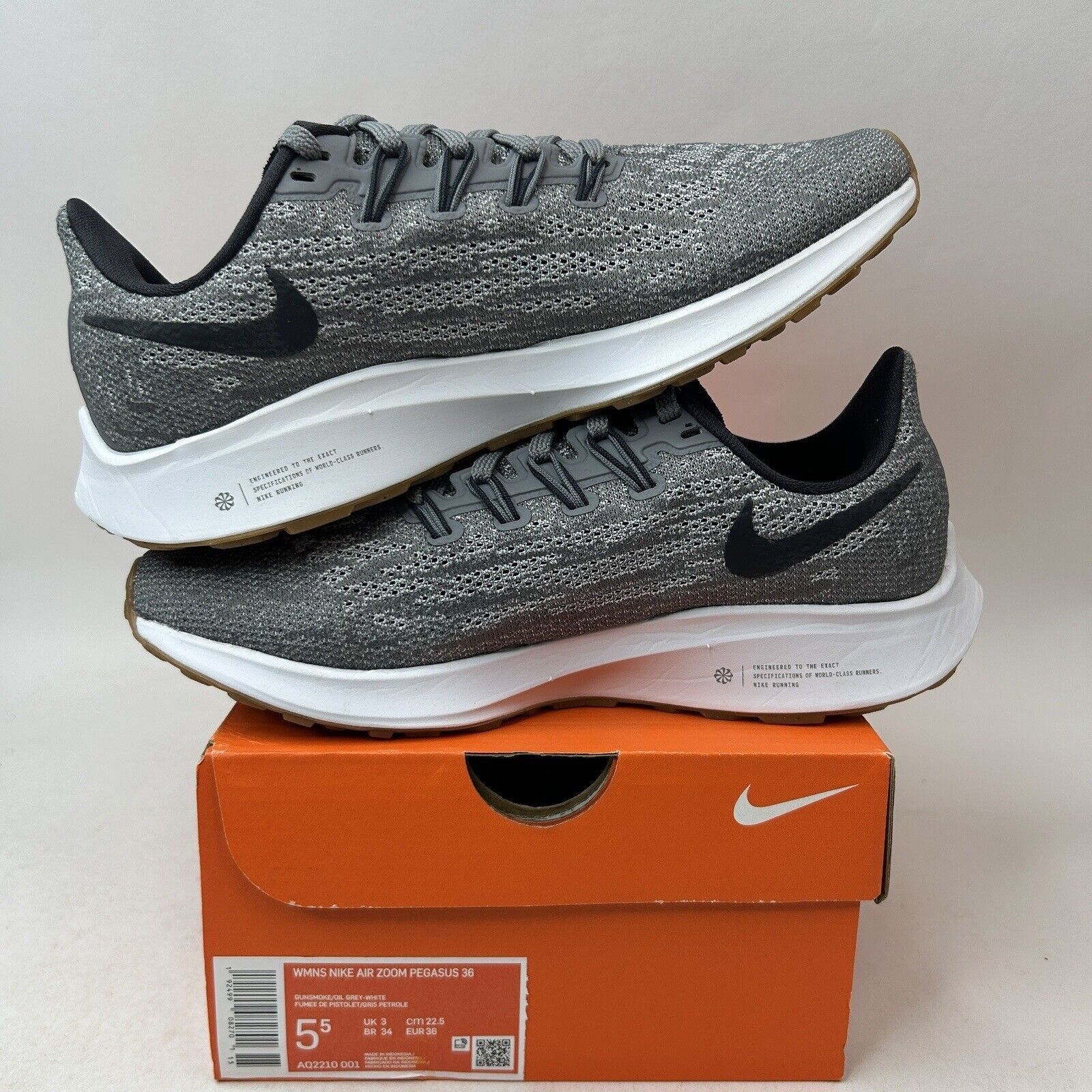 Nike Nike Air Zoom Pegasus 36 WMNS “Gunsmoke Grey” 2024 Size US 5.5 / IT 35.5 - 3 Thumbnail