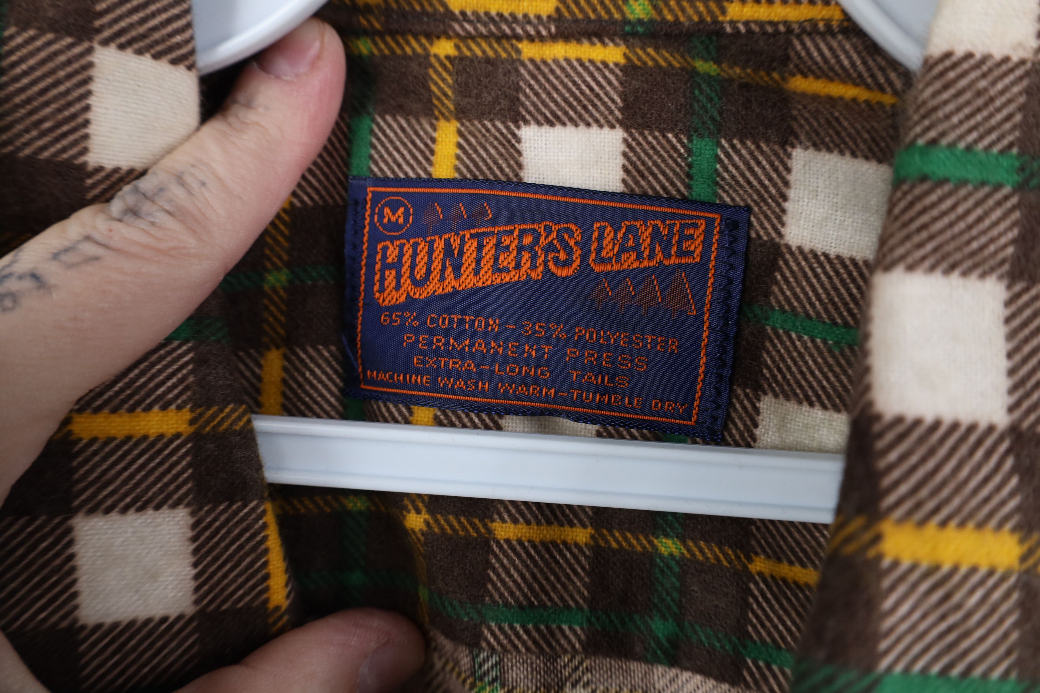 Vintage Deadstock Vintage 70s Flannel Board Button Shirt Plaid Size US M / EU 48-50 / 2 - 6 Thumbnail