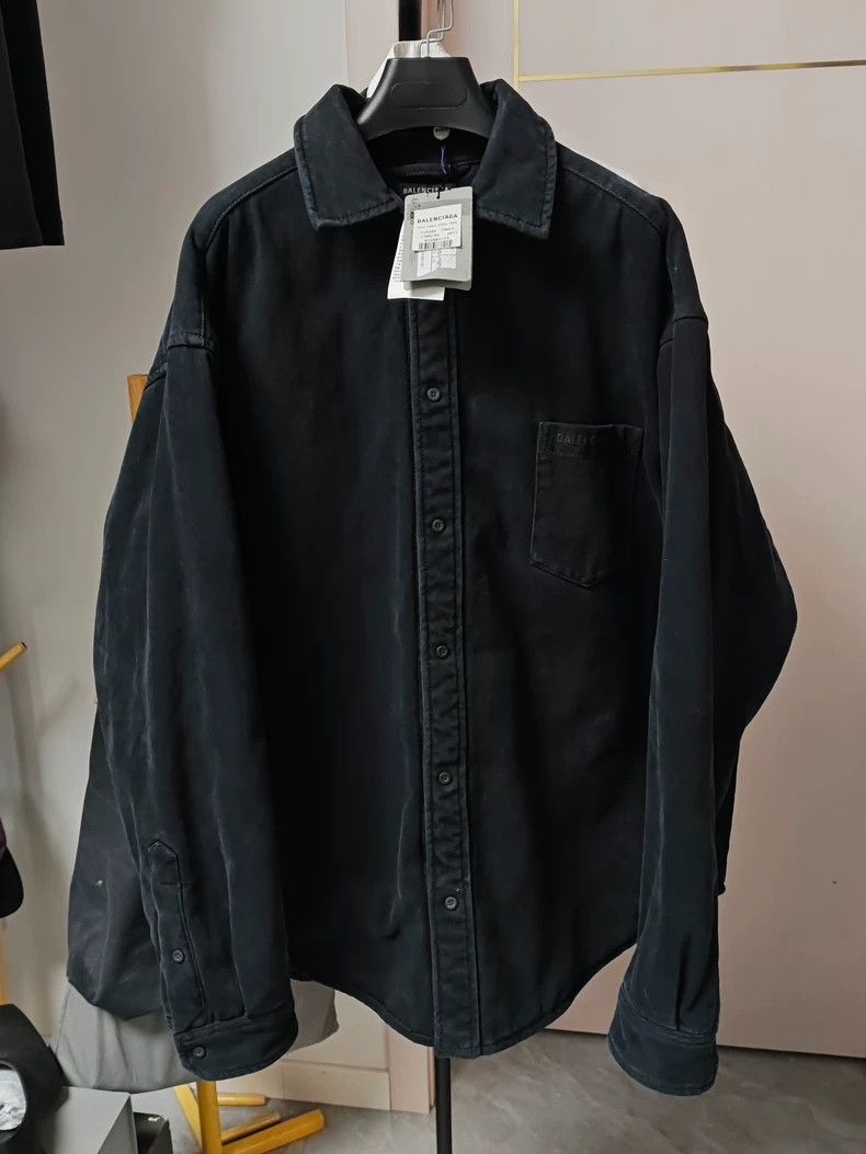 Balenciaga Balenciaga SS23 Embroidered logo Thick Long Sleeve Shirt Ja Size US XS / EU 42 / 0 - 1 Thumbnail