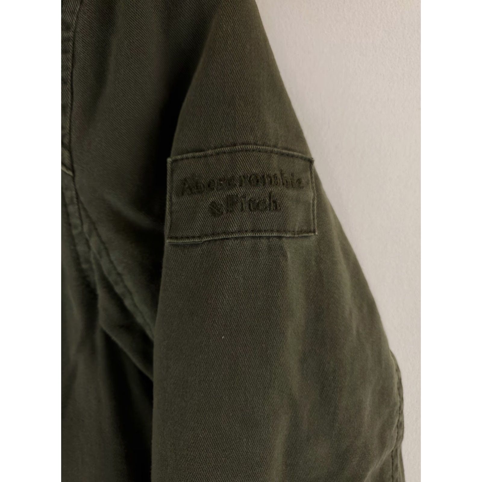 Abercrombie & Fitch Abercrombie & Fitch Military Jacket Sherpa Lined Green Hooded Womens L Jacket Size L / US 10 / IT 46 - 3 Thumbnail
