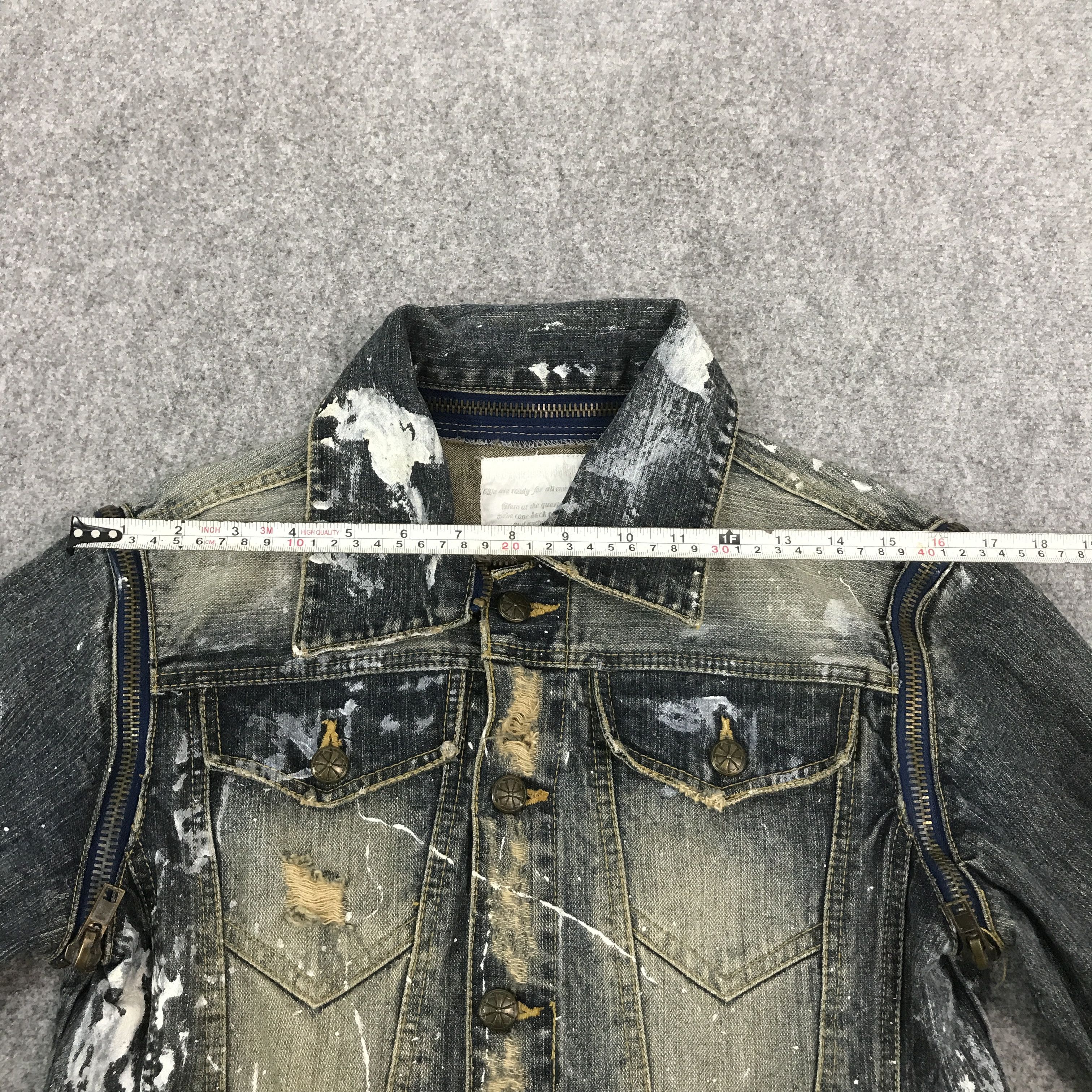 If Six Was Nine × Japanese Brand JAPANESE BRAND DENIM DISTRESSED PUNK JACKET Size US M / EU 48-50 / 2 - 10 Thumbnail